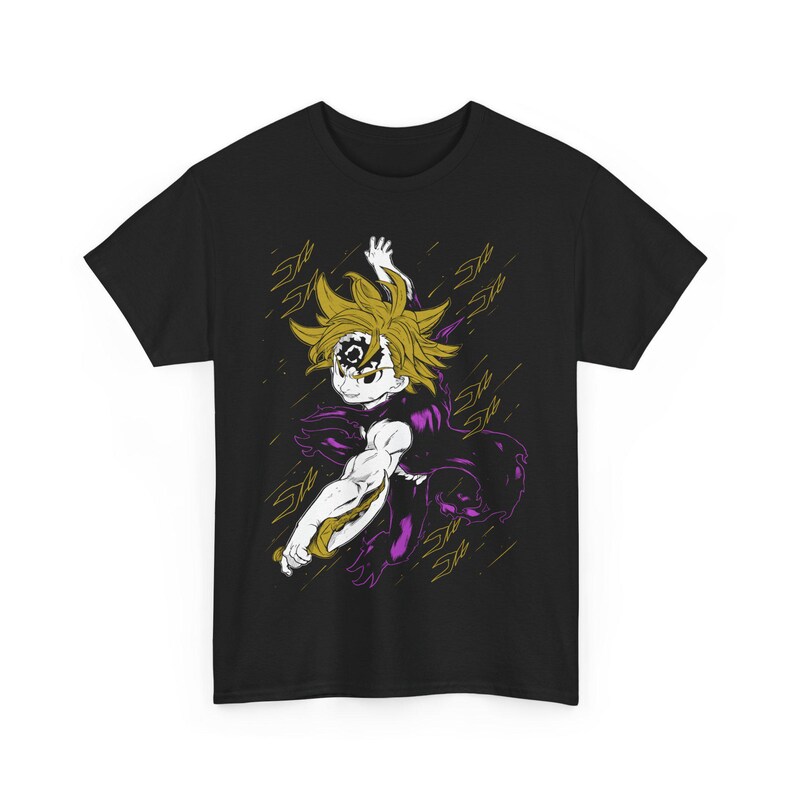 Meliodas Anime T-Shirt, Unisex Heavy Cotton Tee for Gamers, Nanatsu no Taizai Shirt, Retro Gaming Tees, Seven Deadly Sins