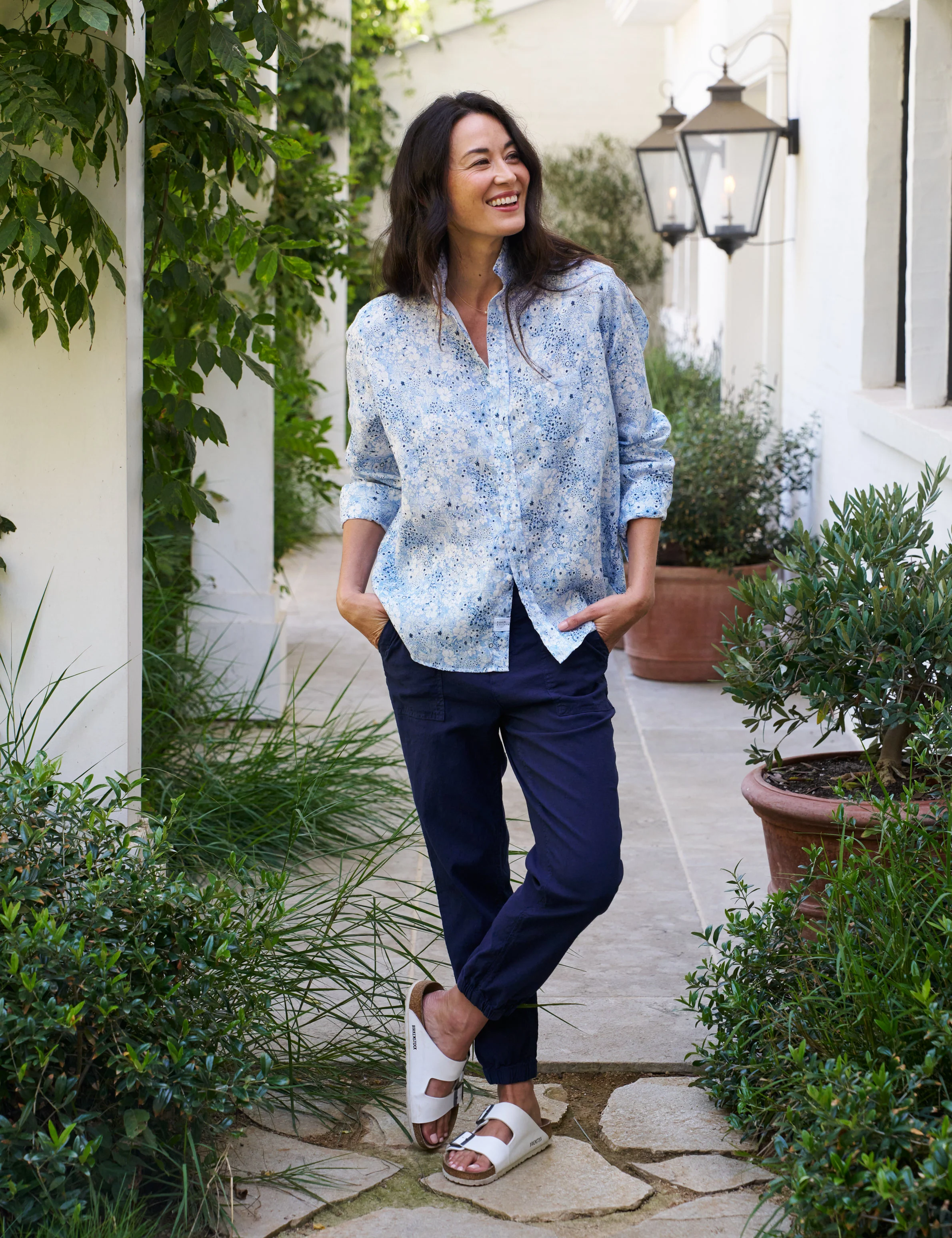 EILEEN Blue Floral, Italian Classic Linen