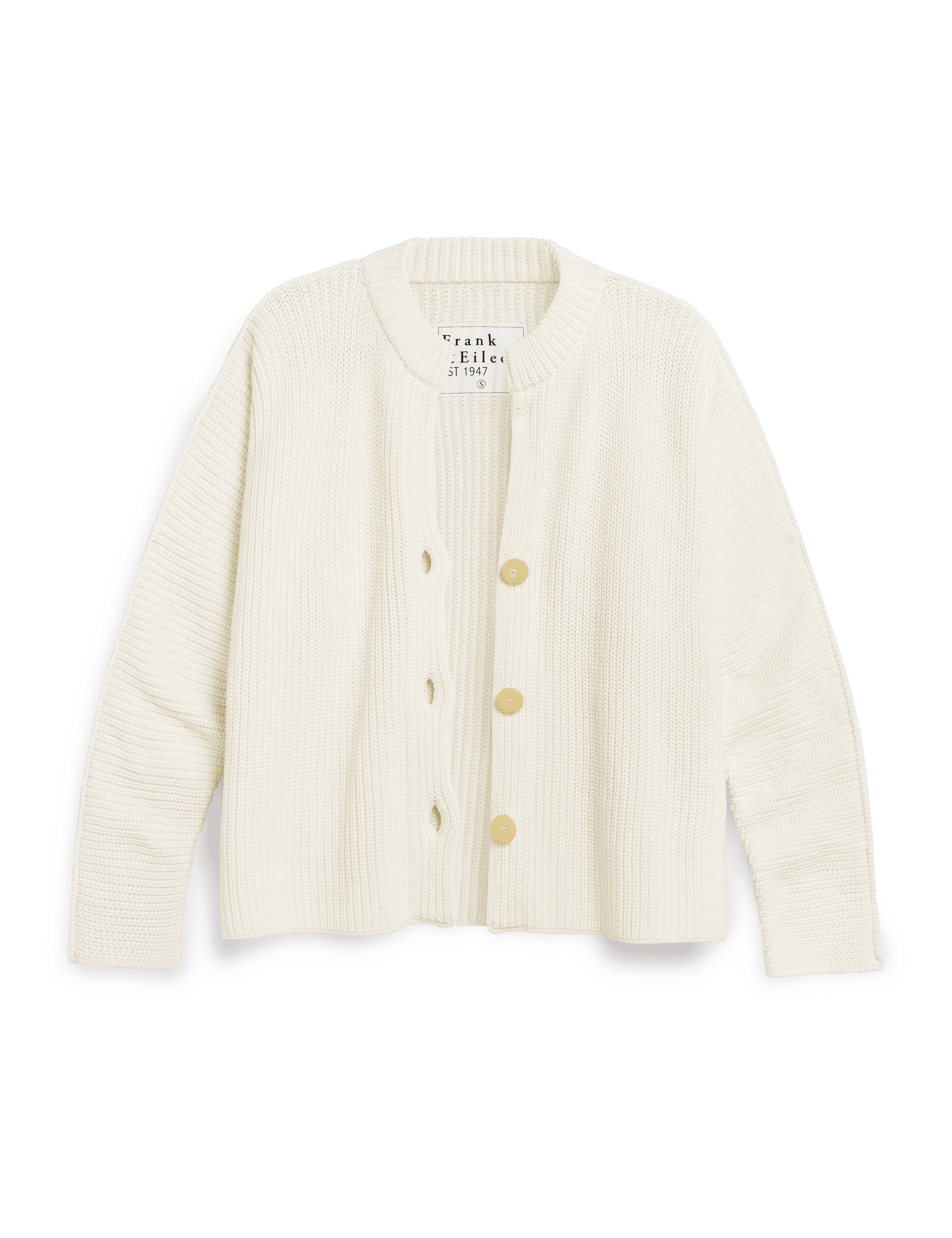 MONTECITO CARDIGAN Ivory, Pure Italian Cotton