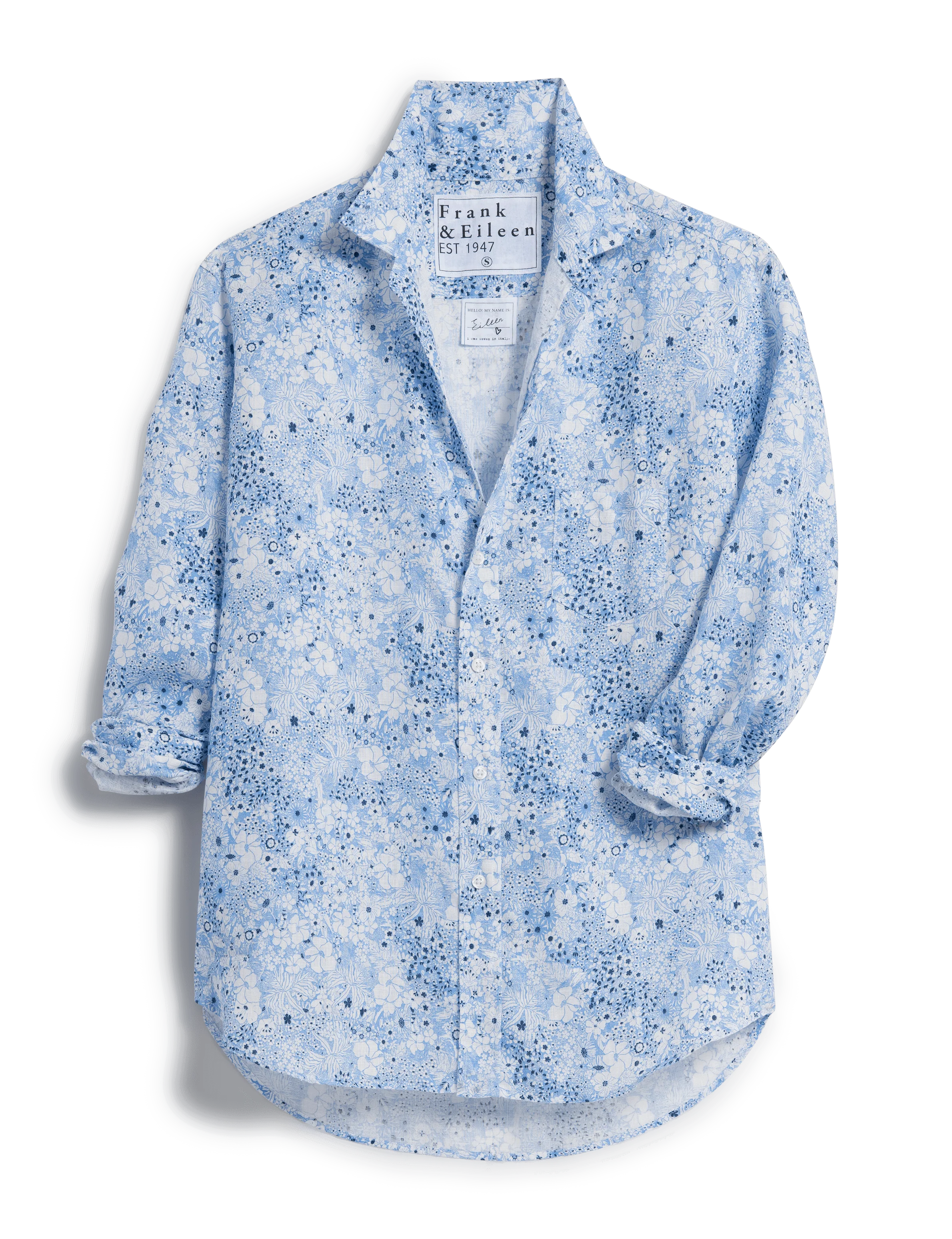 EILEEN Blue Floral, Italian Classic Linen