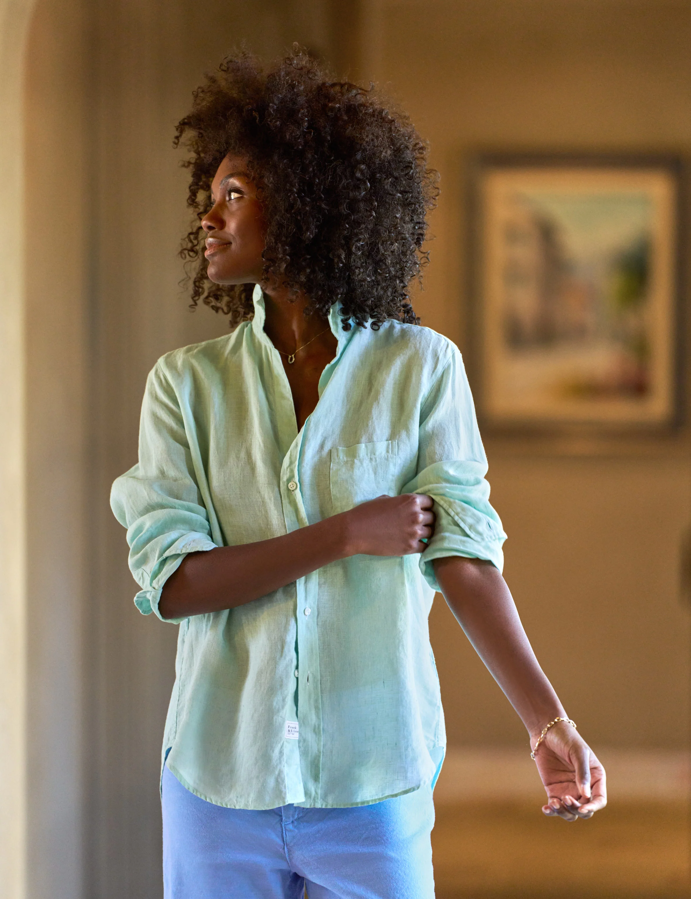 EILEEN Seafoam, Italian Classic Linen
