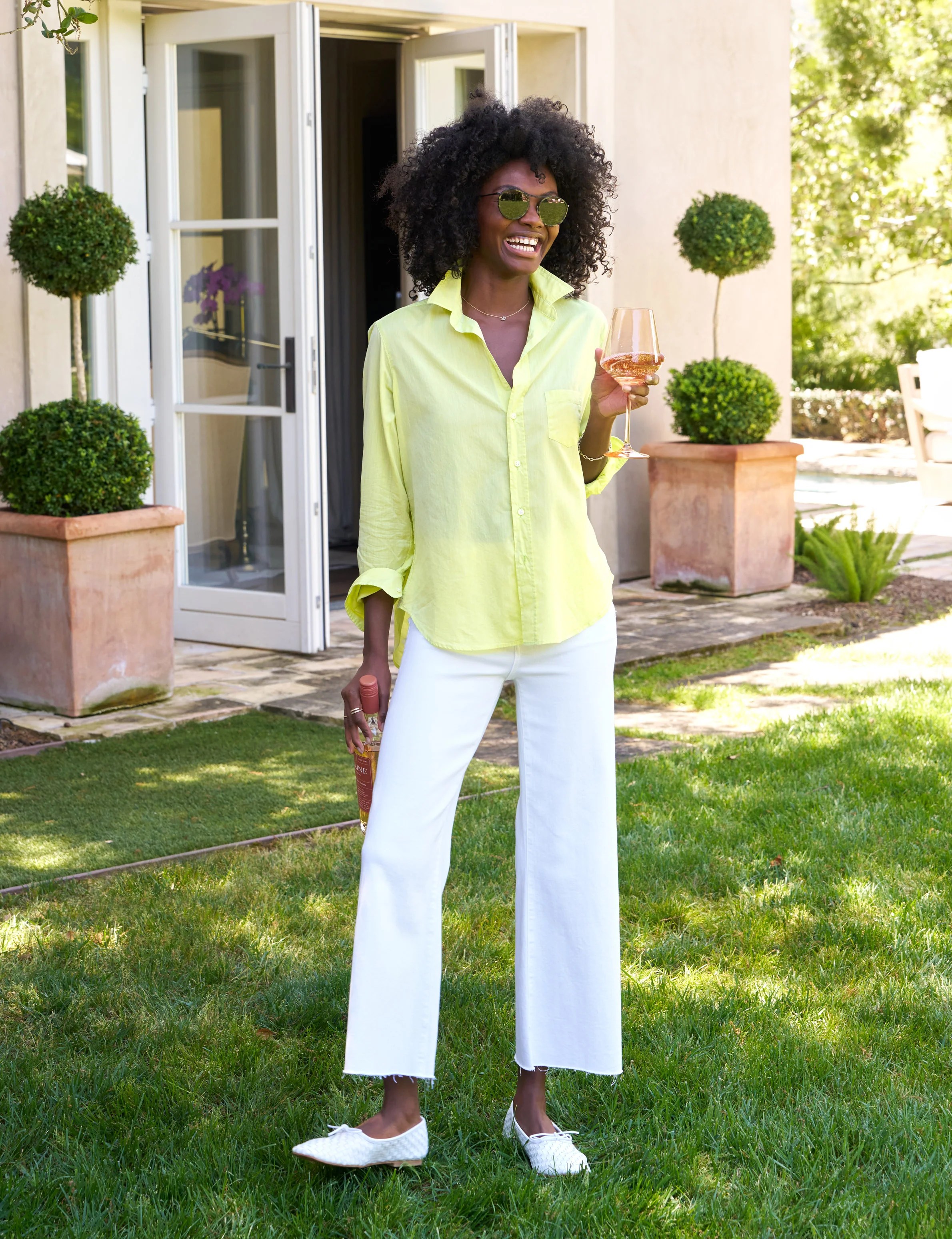 EILEEN Chartreuse, Italian Cotton