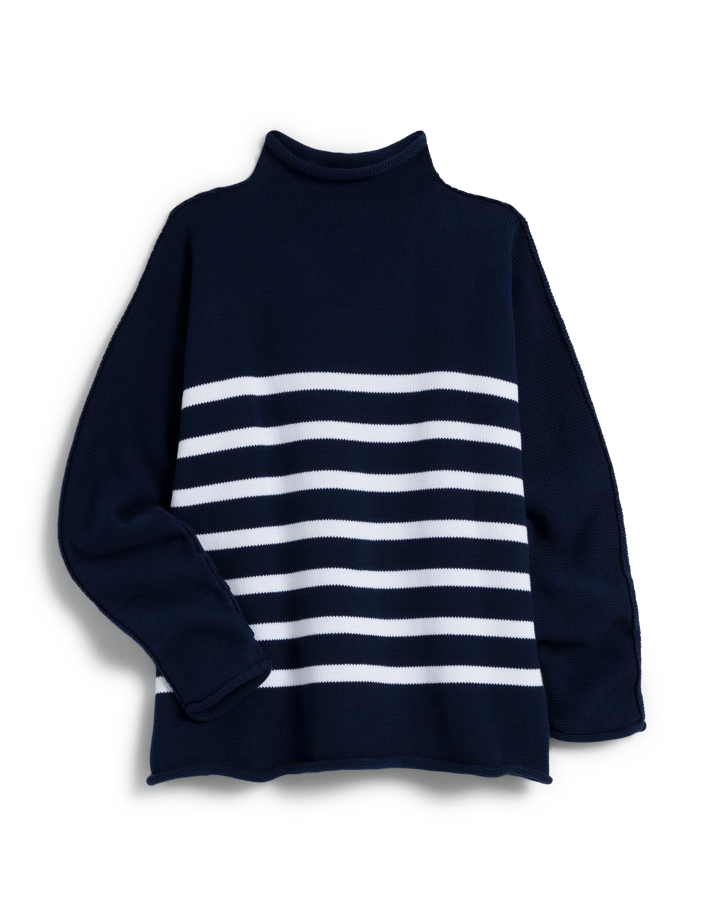 MONTEREY Navy with White Stripe, Pure Italian Cotton