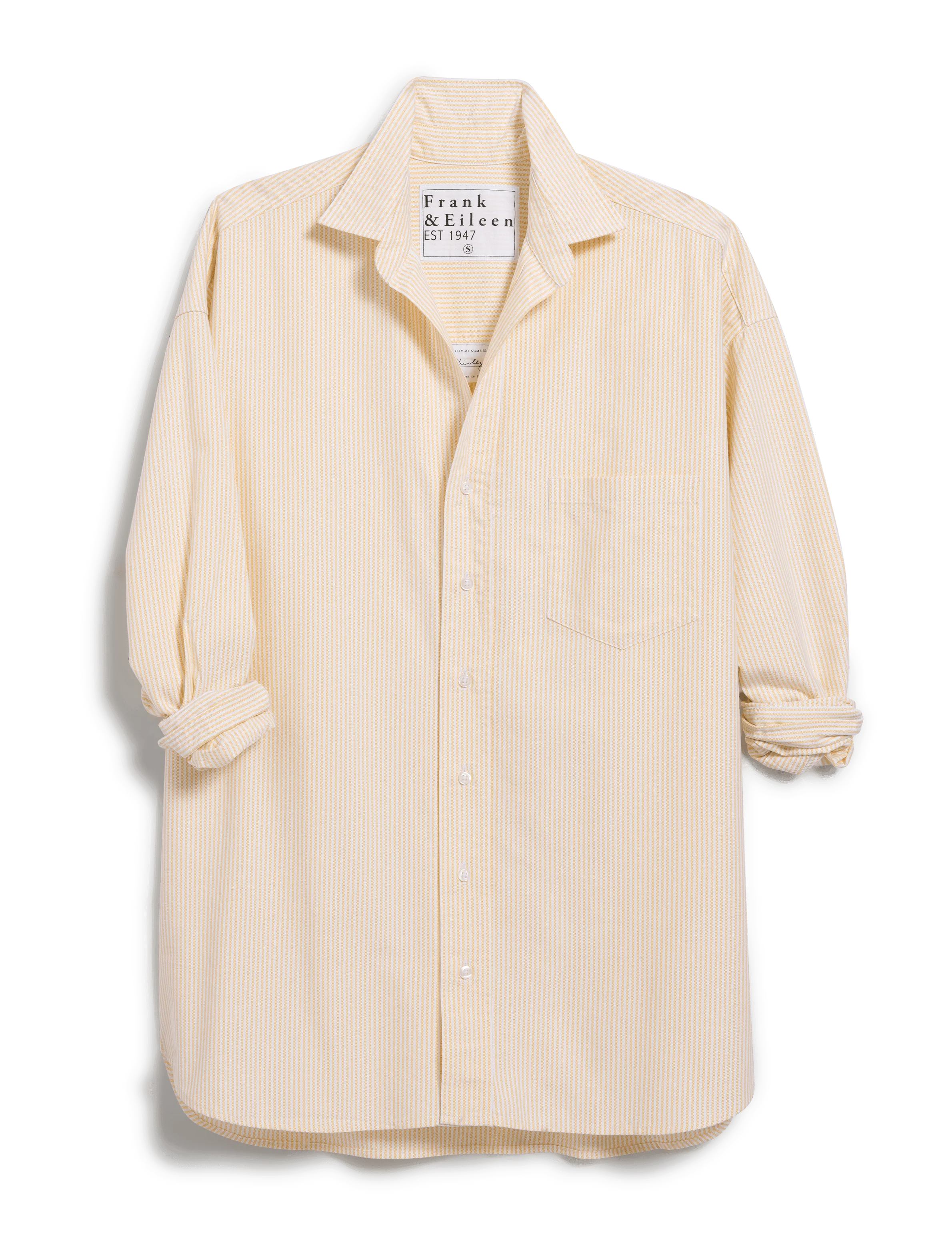 SHIRLEY Yellow Stripe, Italian Brushed Oxford