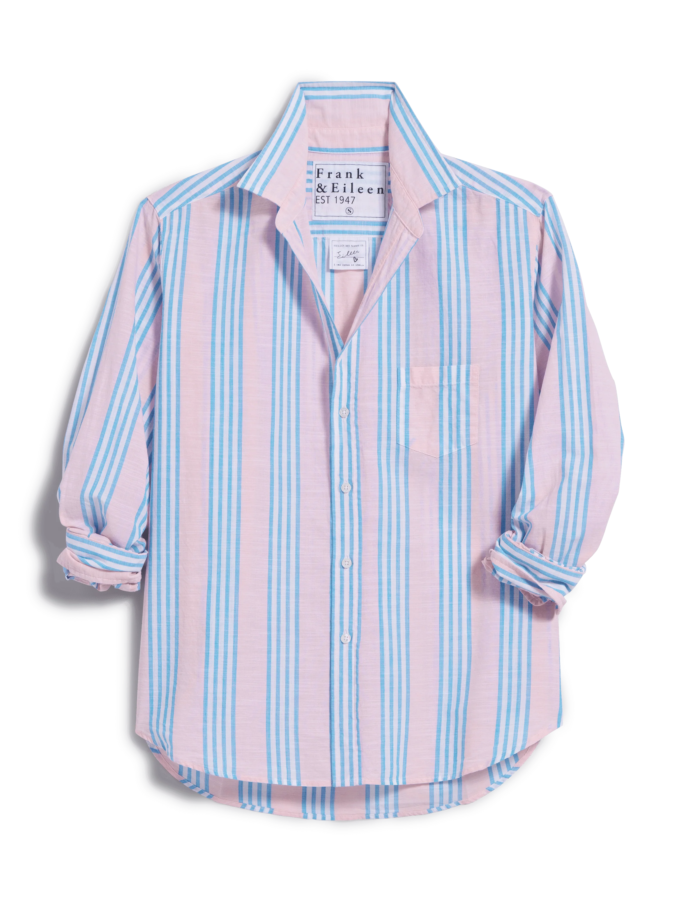 EILEEN Pink and Blue Multi Stripe, Casual Cotton