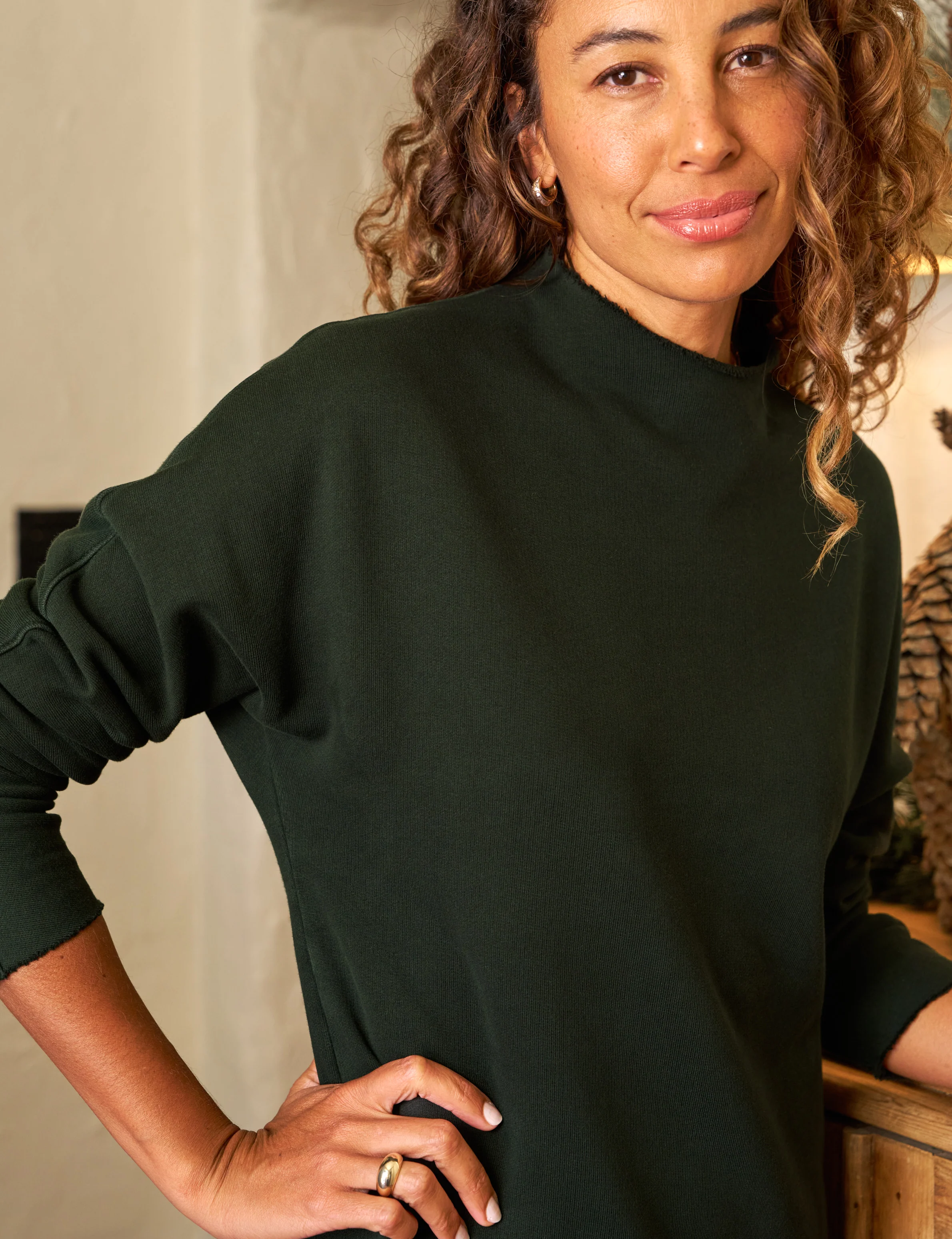 ISABELLE Dark Green, Triple Fleece