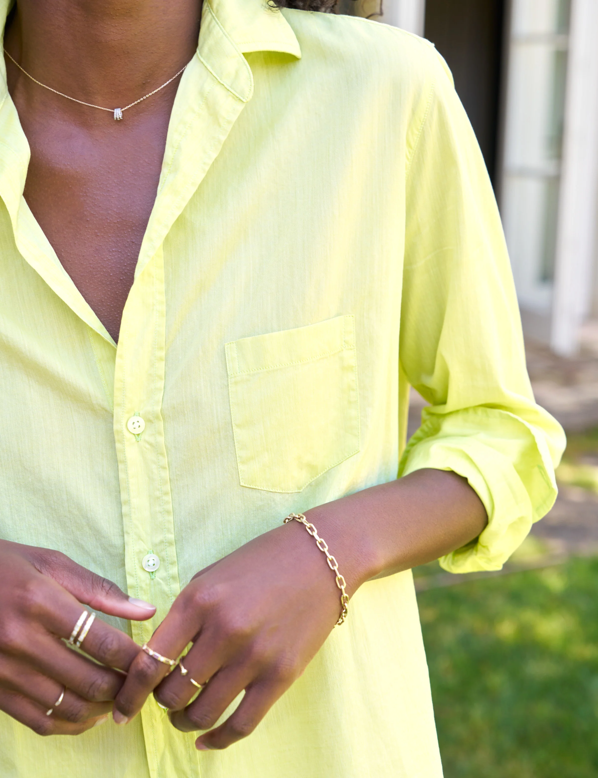 EILEEN Chartreuse, Italian Cotton