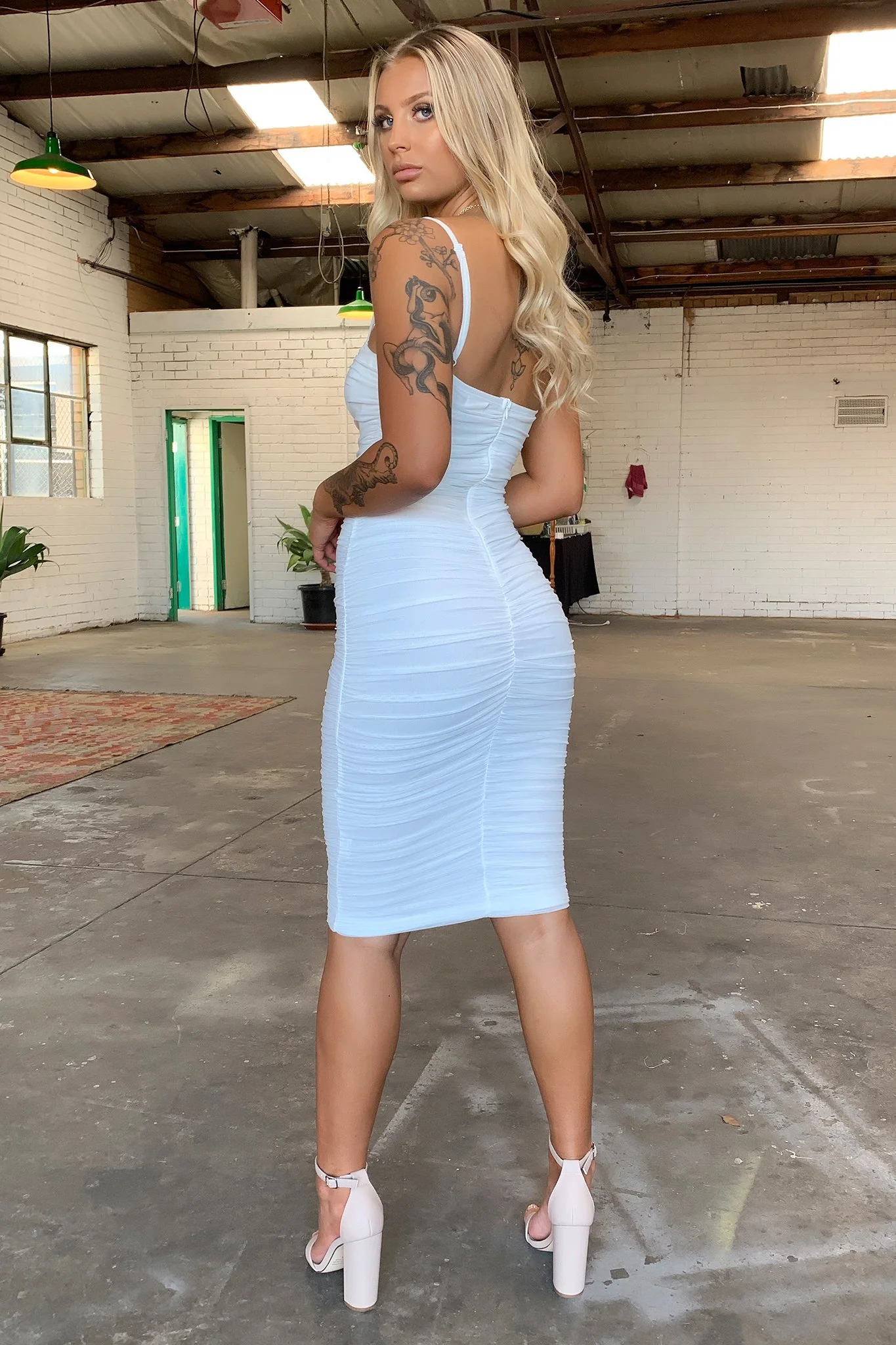 Zena Midi Dress - White