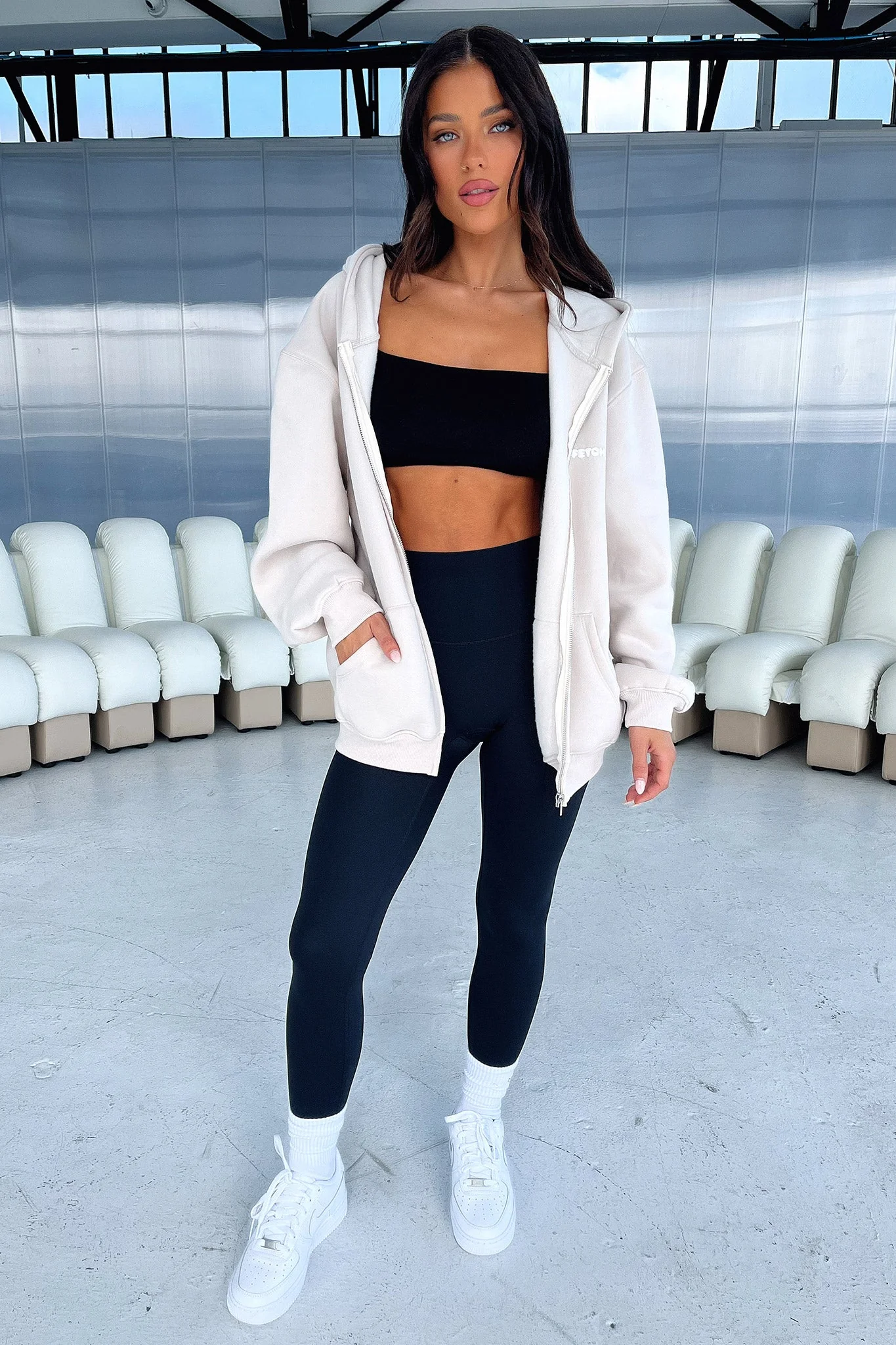 Series 3 Zip Up Hoodie - Beige