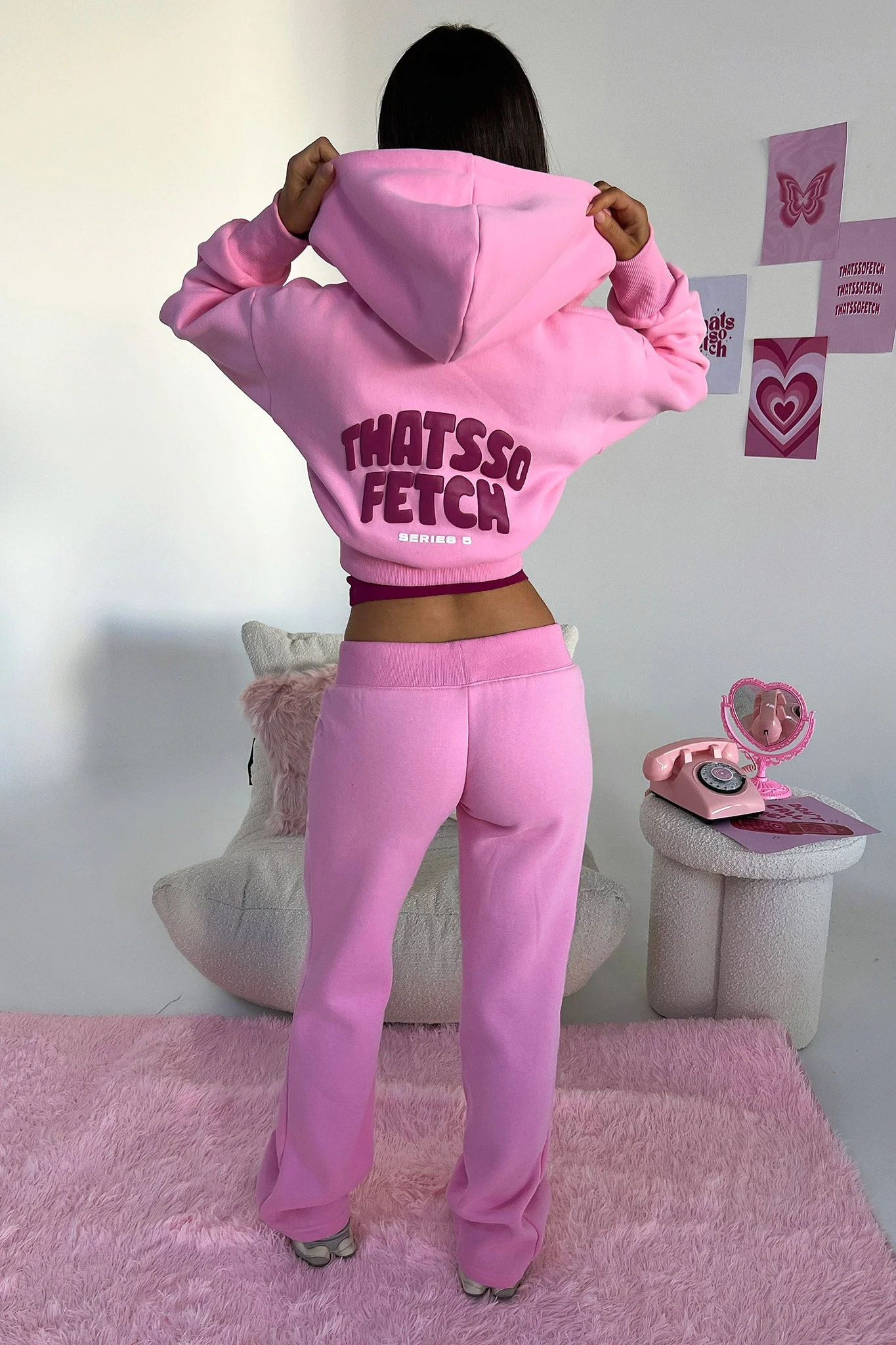 Series 5 Low Rise Sweatpants - Pink/Burgundy