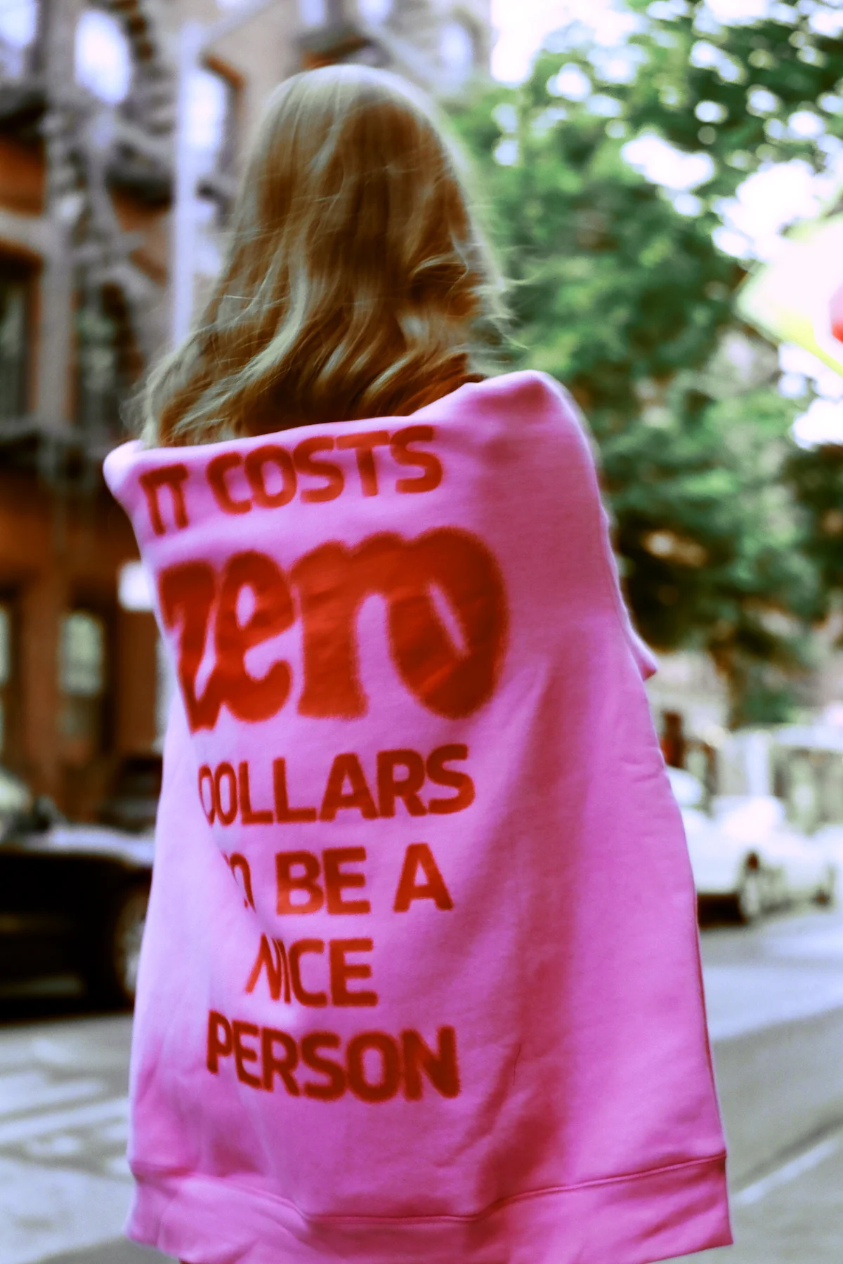 It Costs $0.00 To Be A Nice Person Pink Hoodie