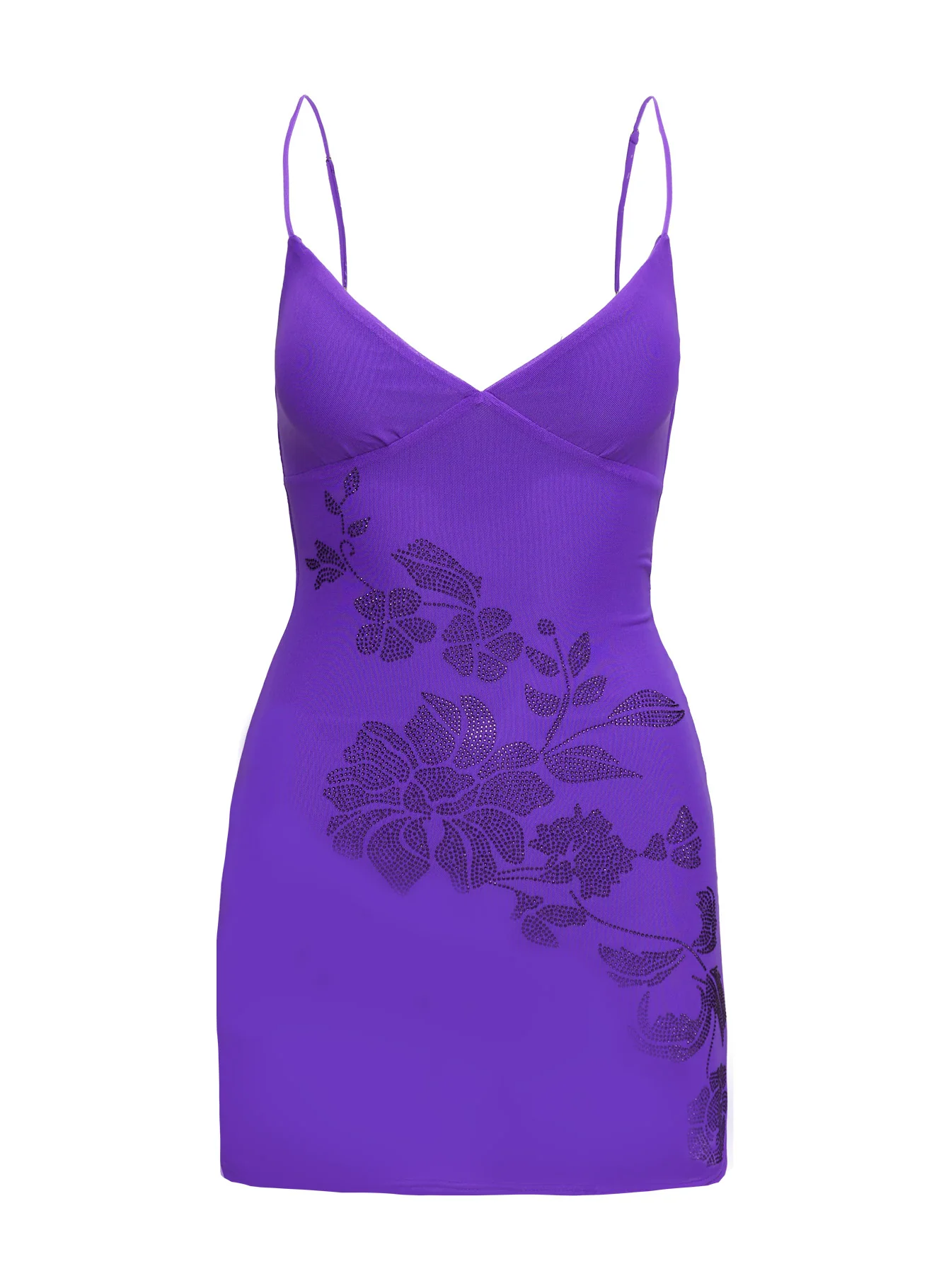 Harlequin Mini Dress Purple