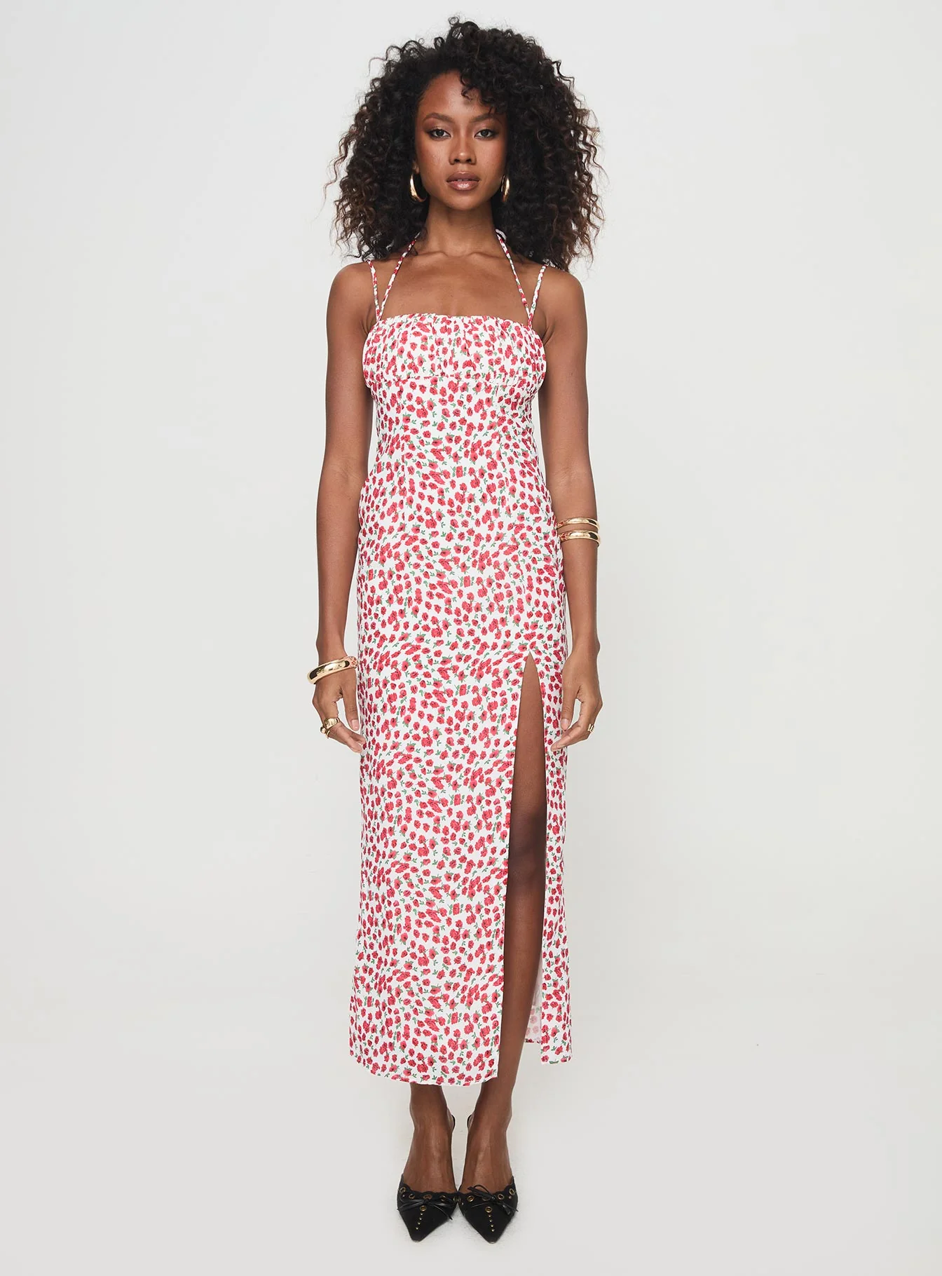 Kish Maxi Dress Red Floral