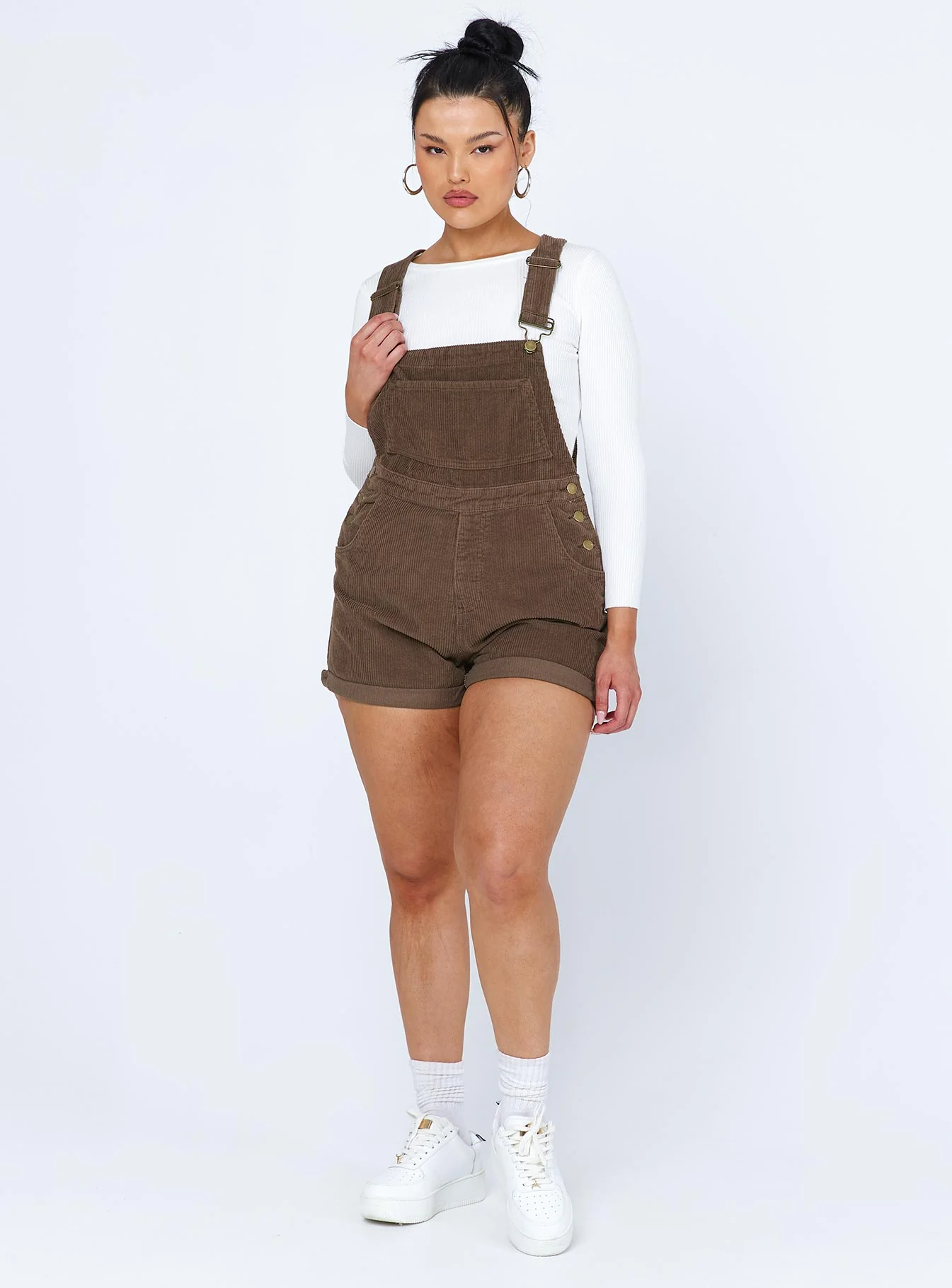 Kacey Short Overalls Brown