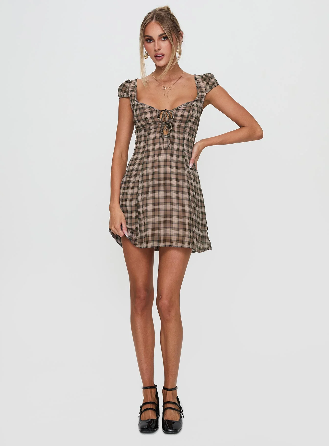 Alora Mini Dress Check Multi