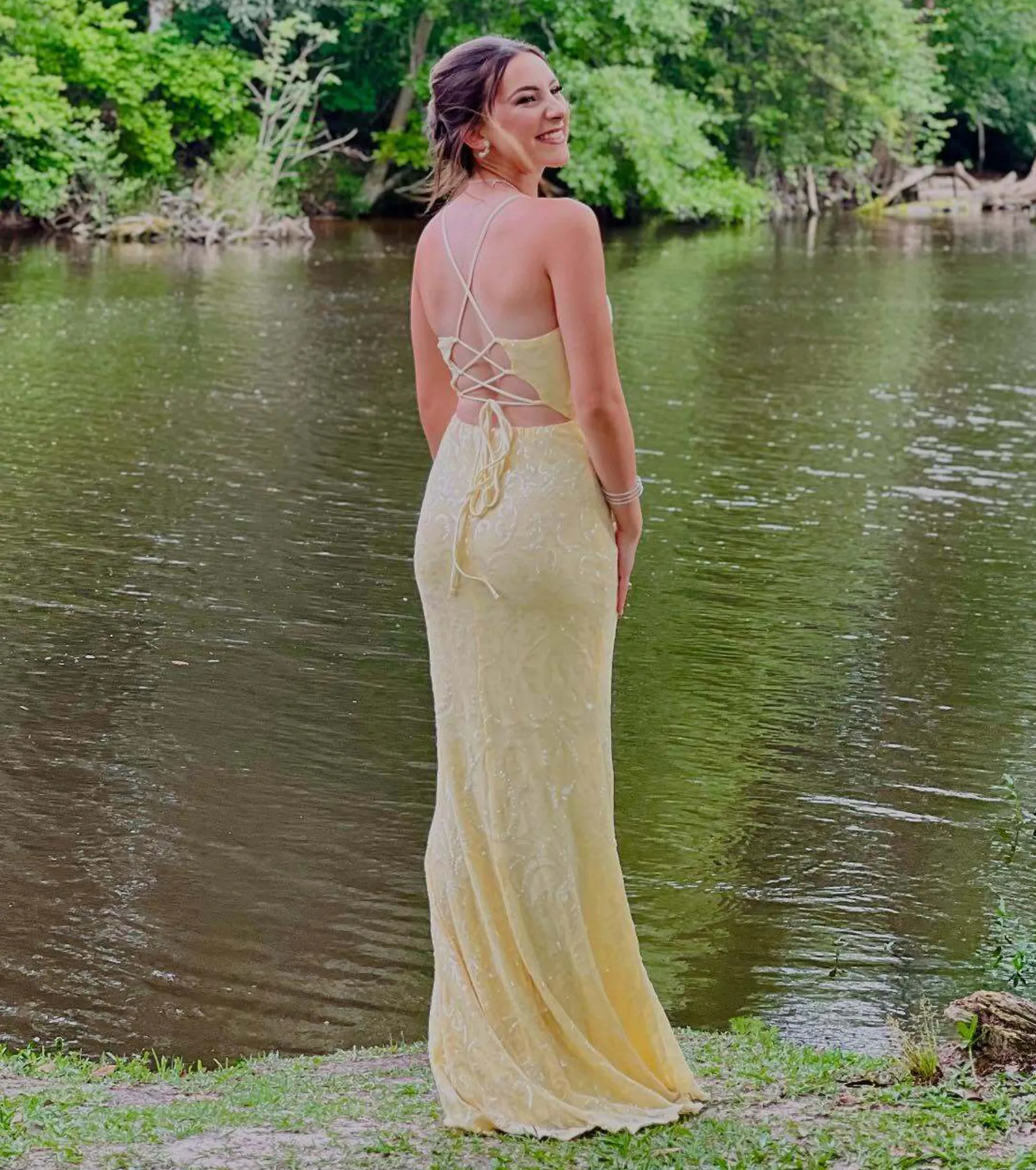 Bethanie Formal Sequin V-Neck Mermaid Dress