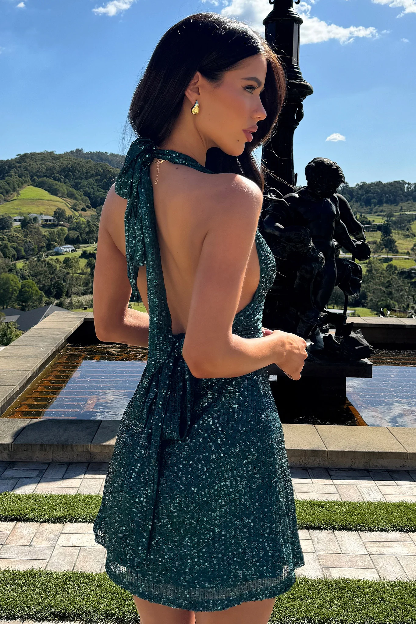 Harper Sequin Mini Dress - Emerald