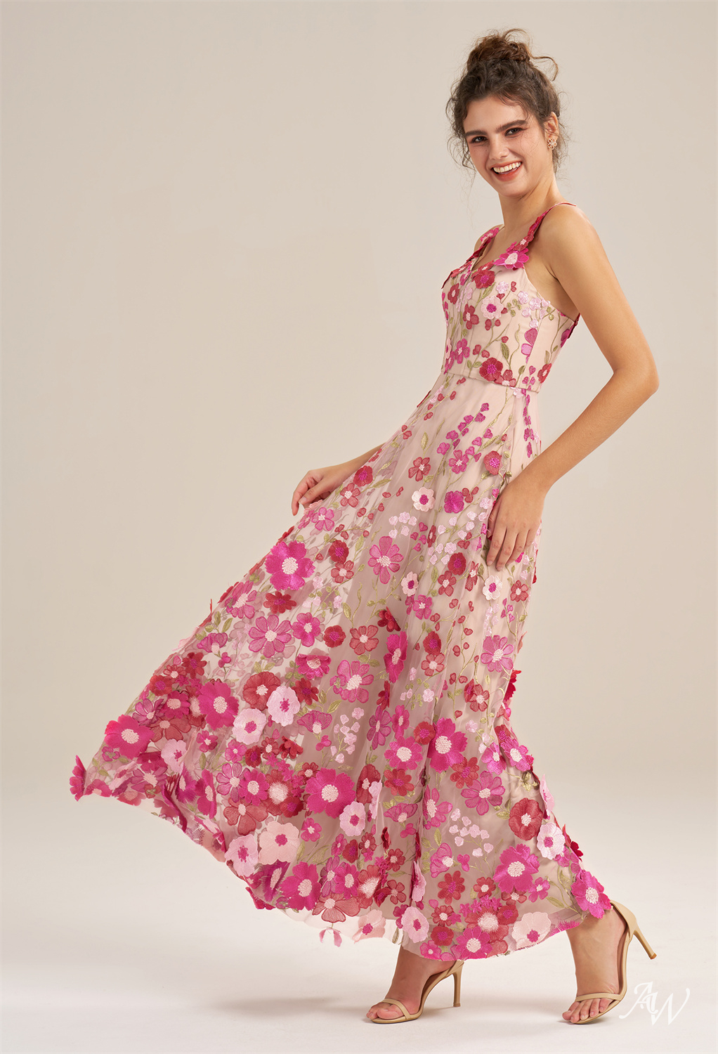 Alison A-line Tulle V-Neck Dresses