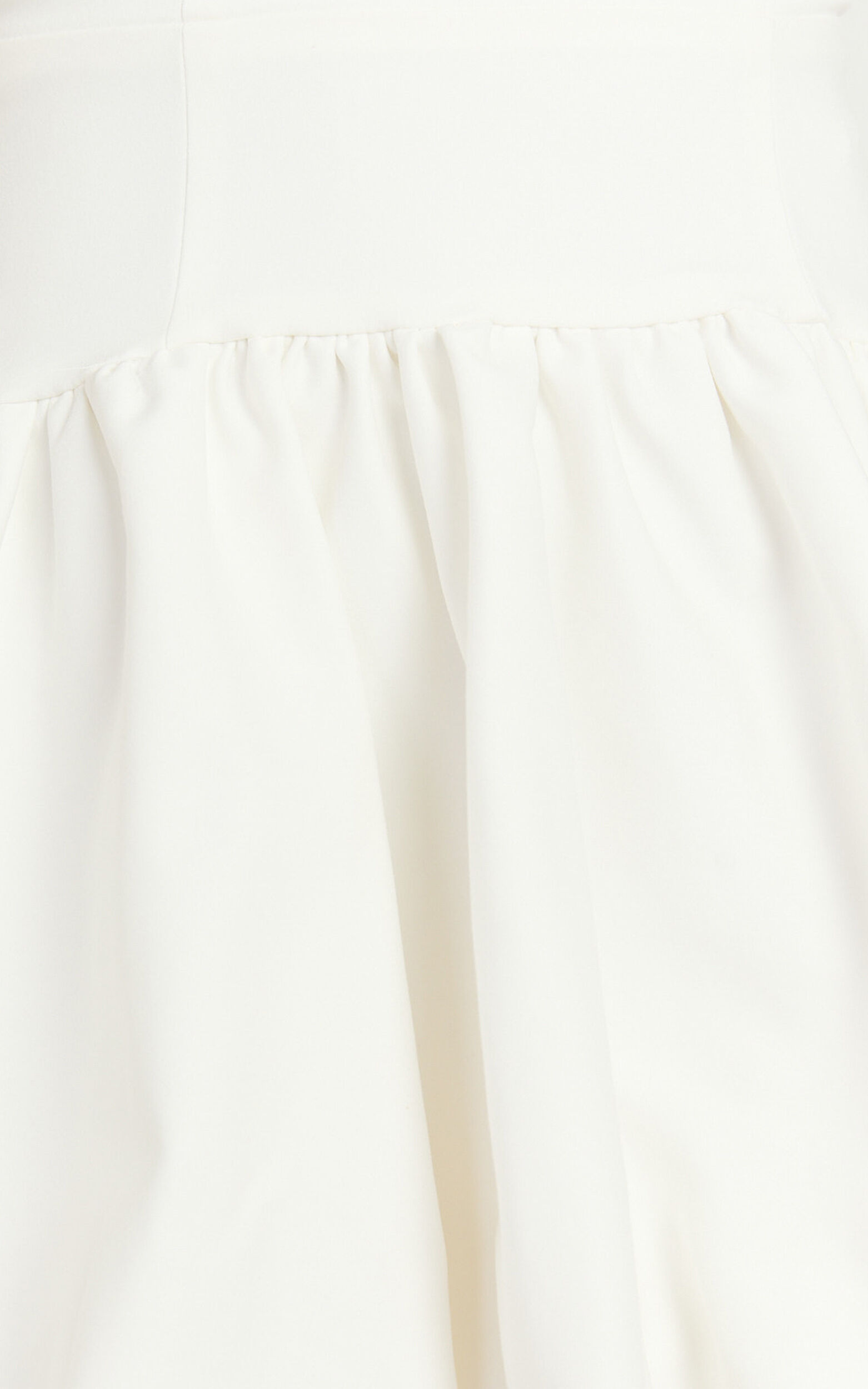 Kacey Mini Dress - Textured Drop Waist Bubble Hem Dress in Off White