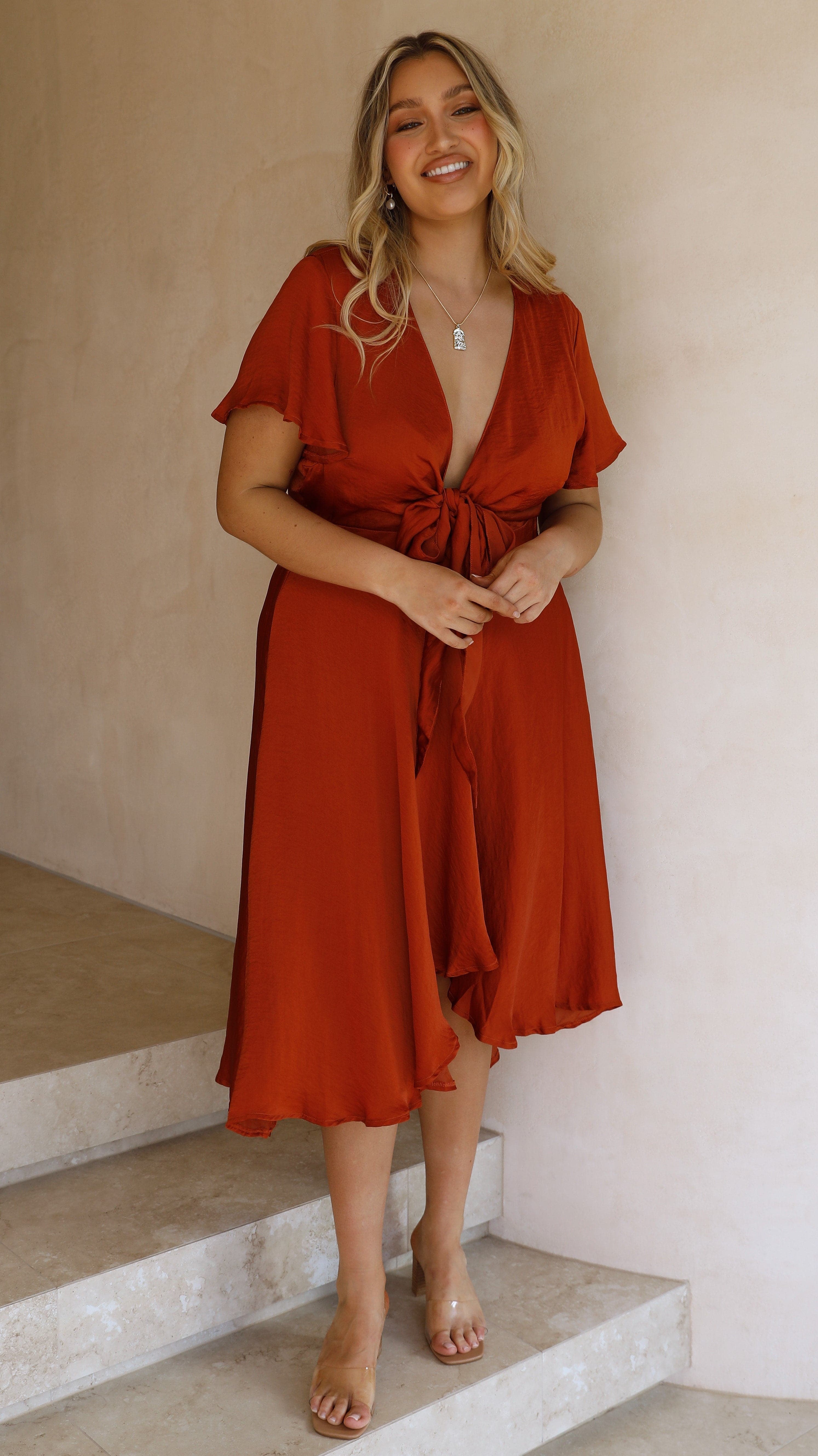 Sunny Daze Dress - Rust