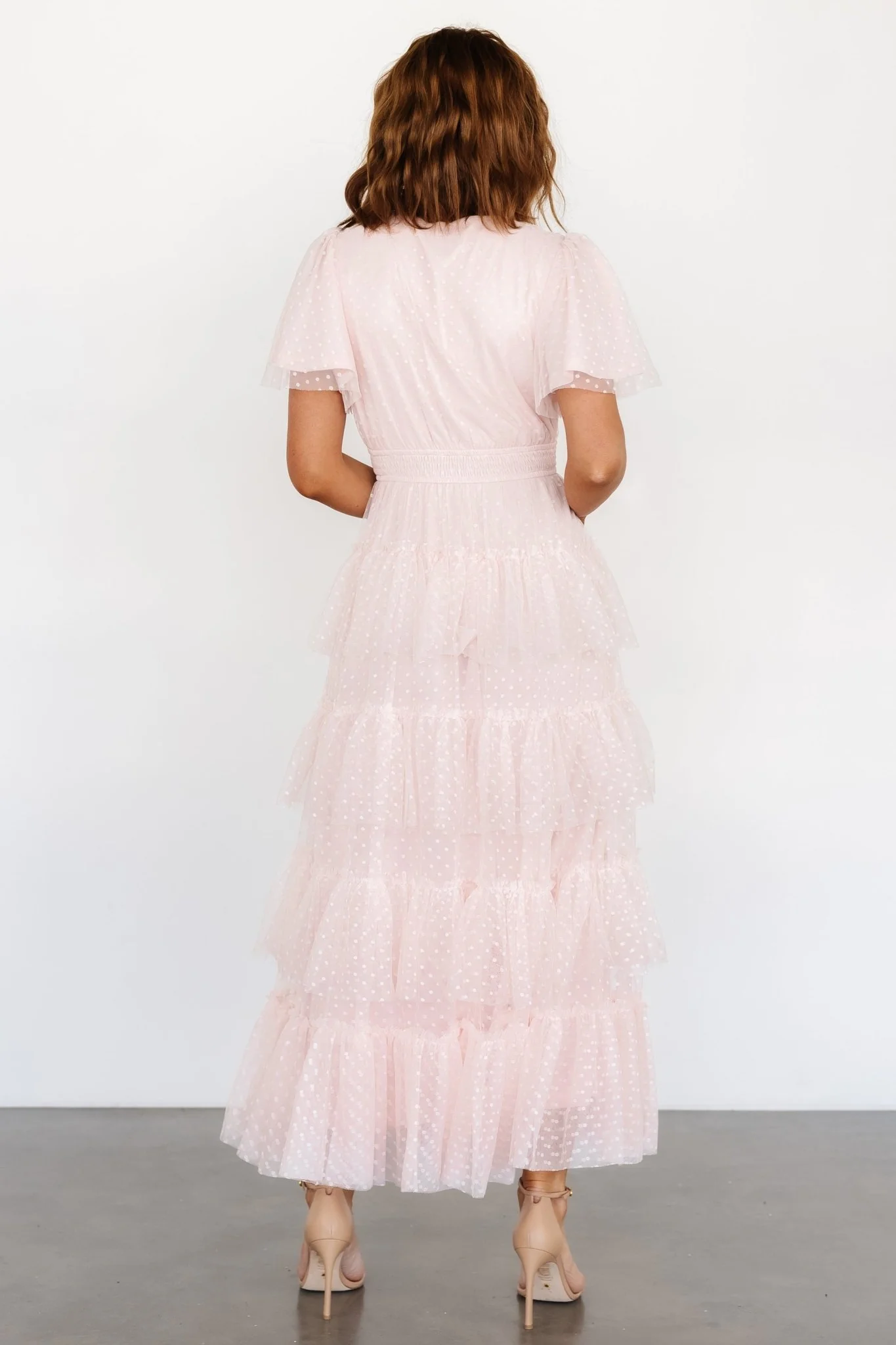 Laia Tiered Maxi Dress | Pale Blush