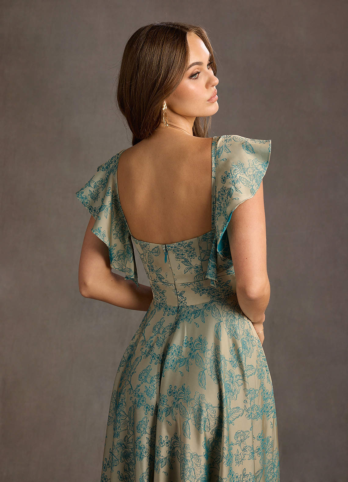 Leilani Platinum Teal Maxi Dress