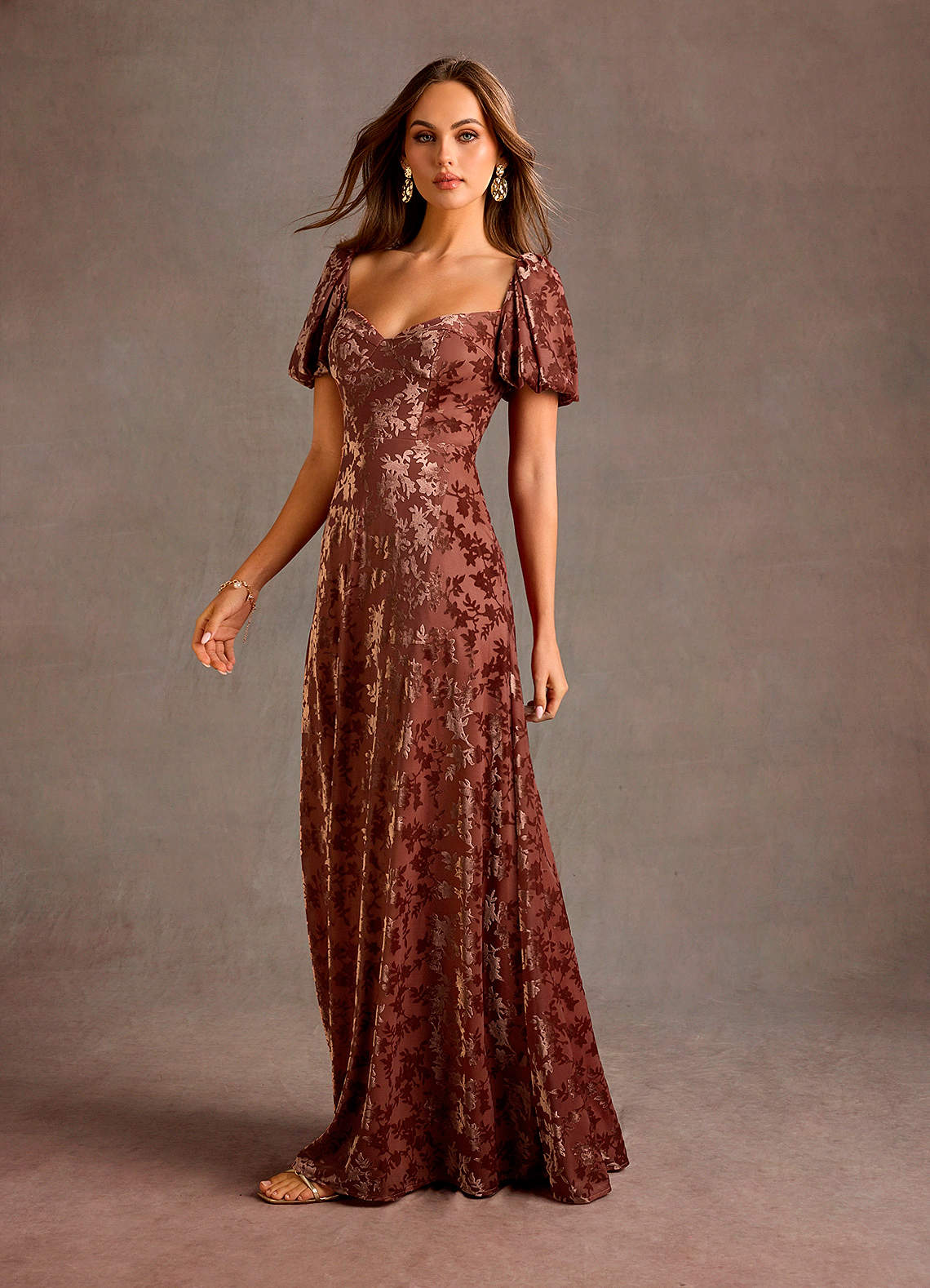 Alba Rosewood Maxi Dress