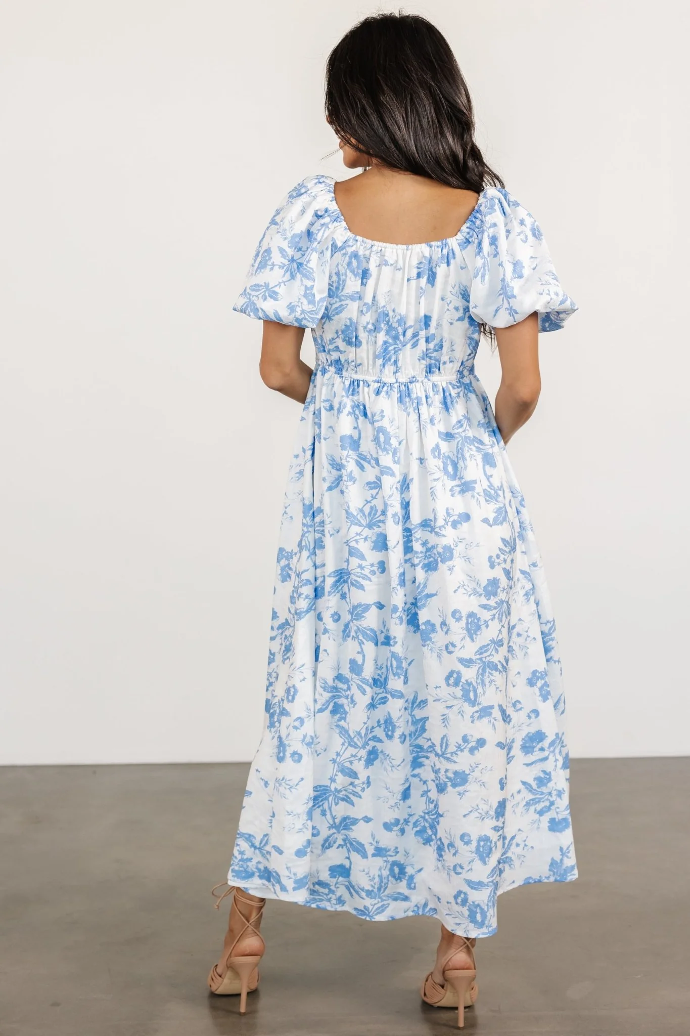 Graceland Maxi Dress | White + Blue Floral