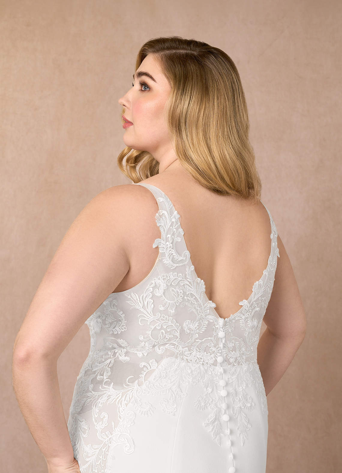 Diamond White Mermaid Sequins Stretch Crepe Dress