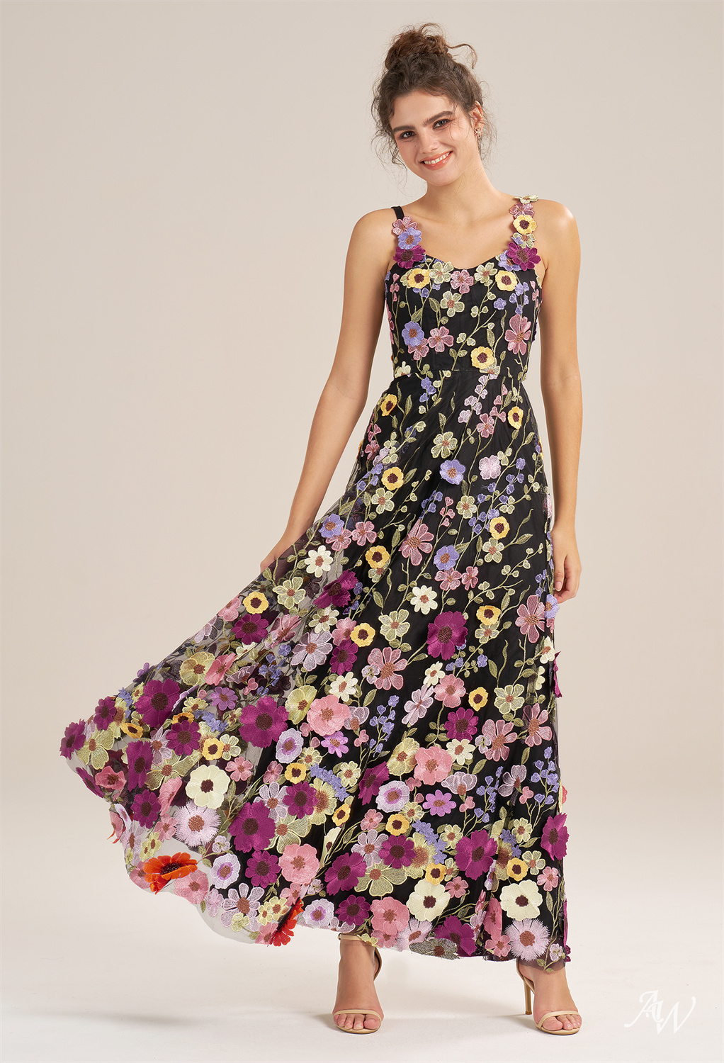 Alison A-line Tulle V-Neck Dresses