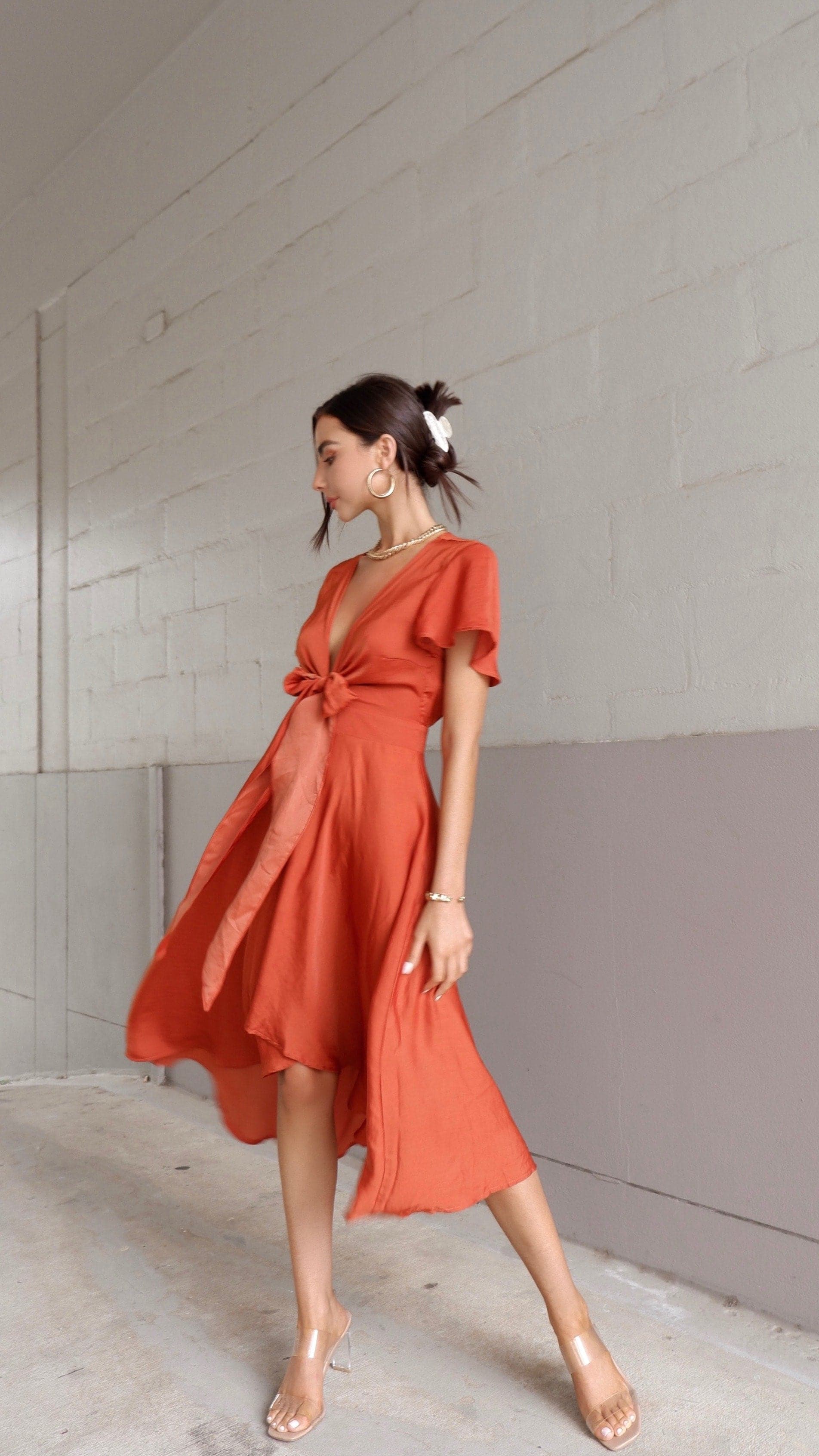 Sunny Daze Dress - Rust