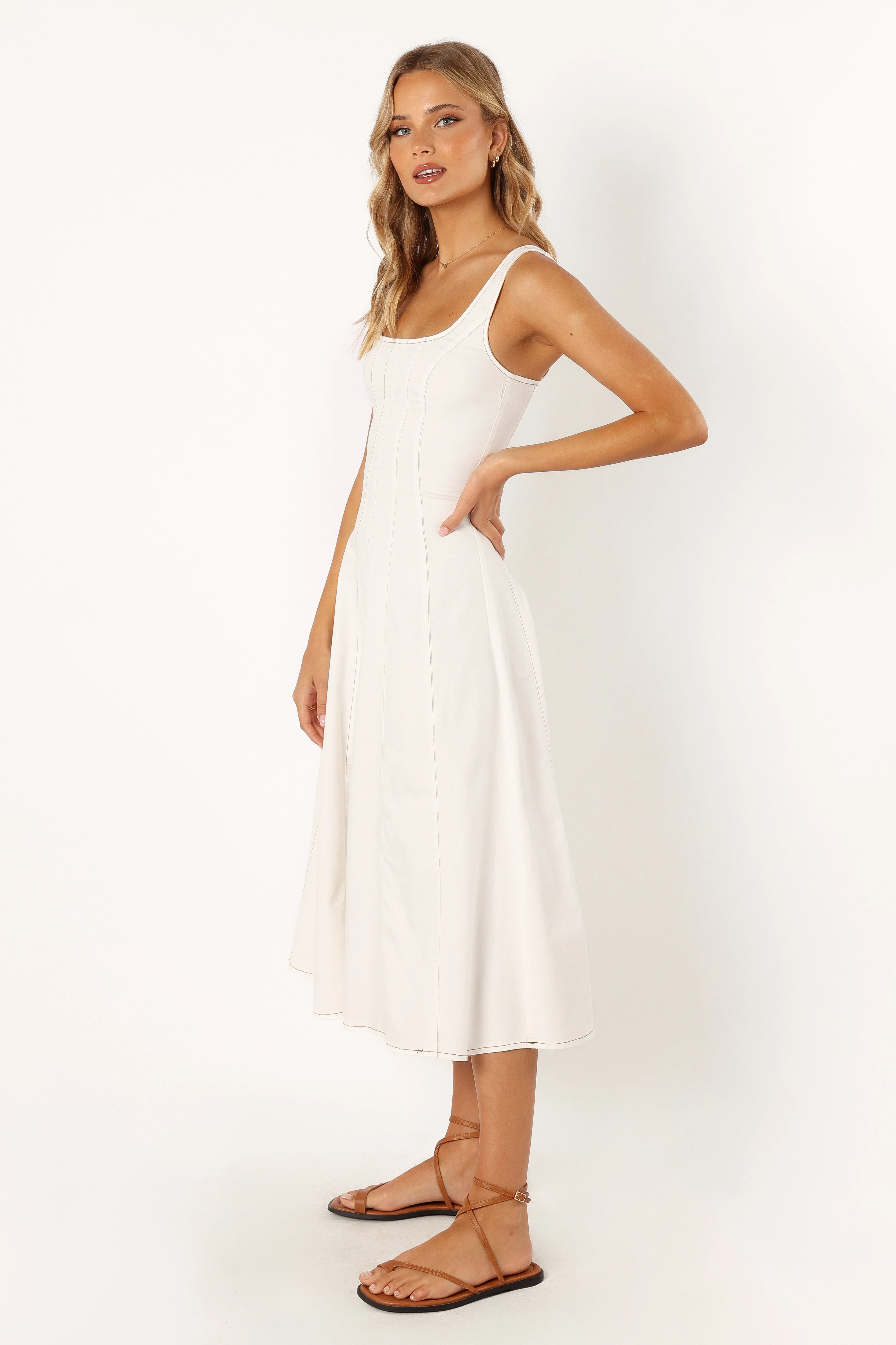 Una Midi Dress - White