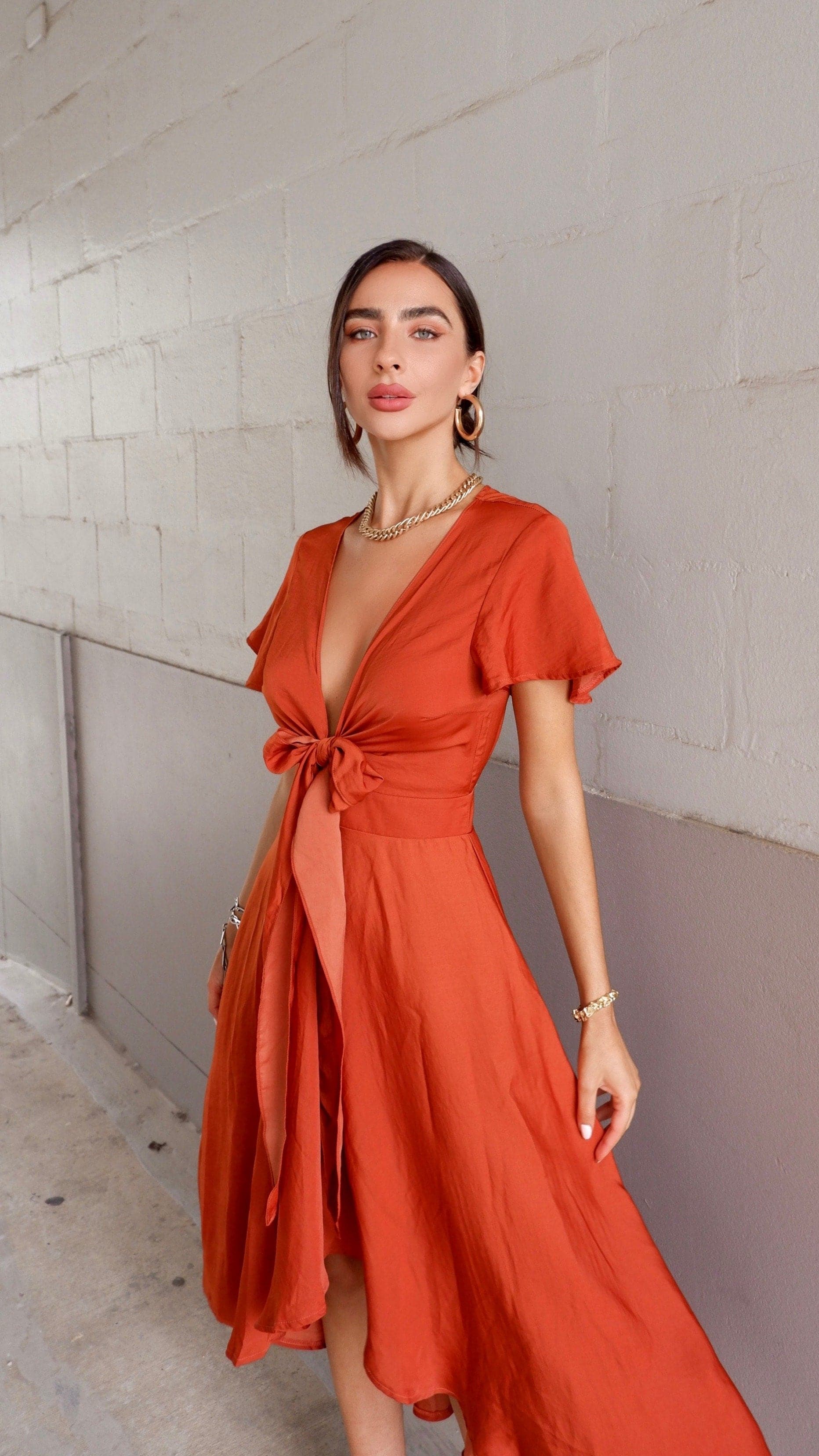 Sunny Daze Dress - Rust