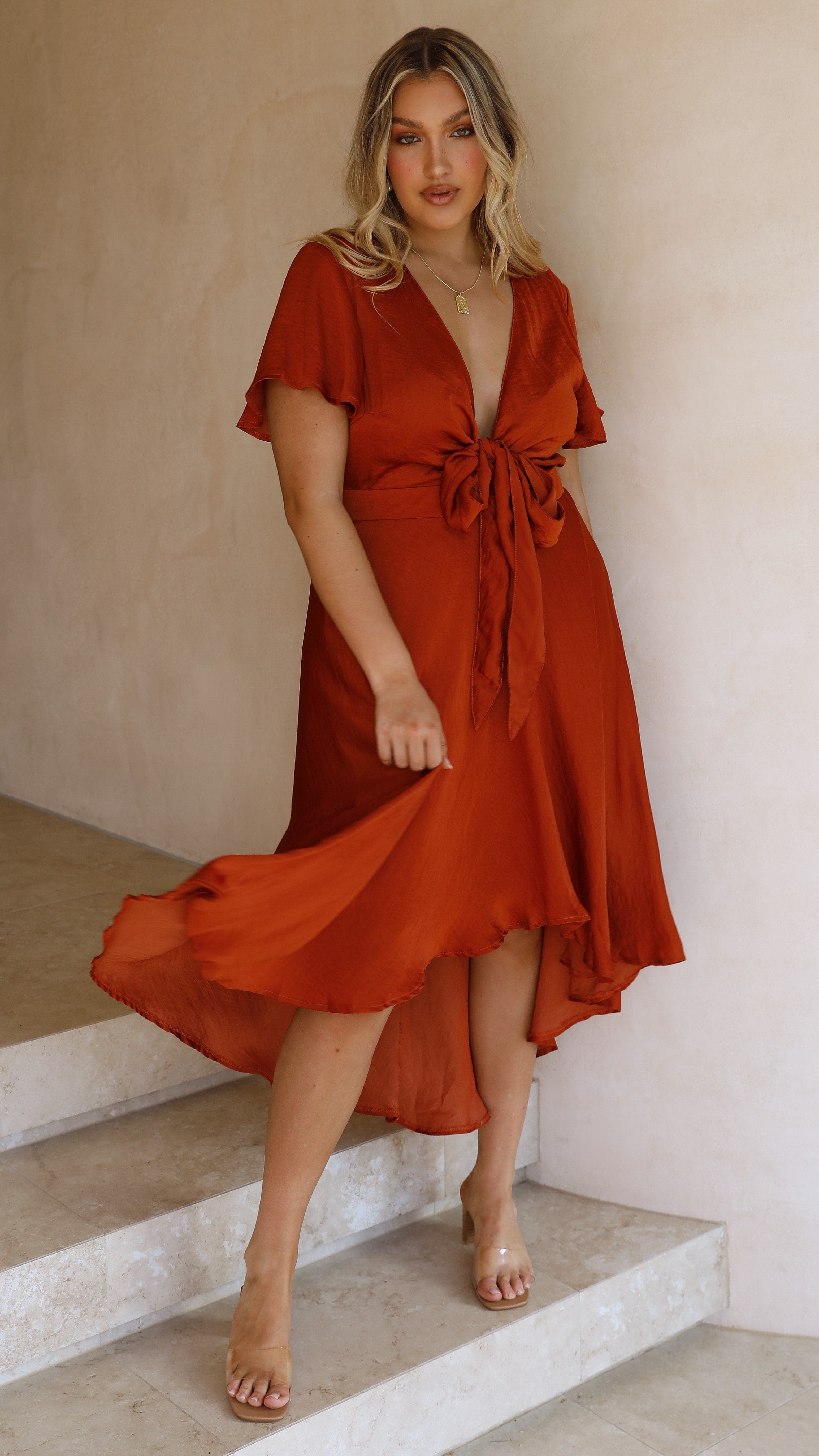 Sunny Daze Dress - Rust