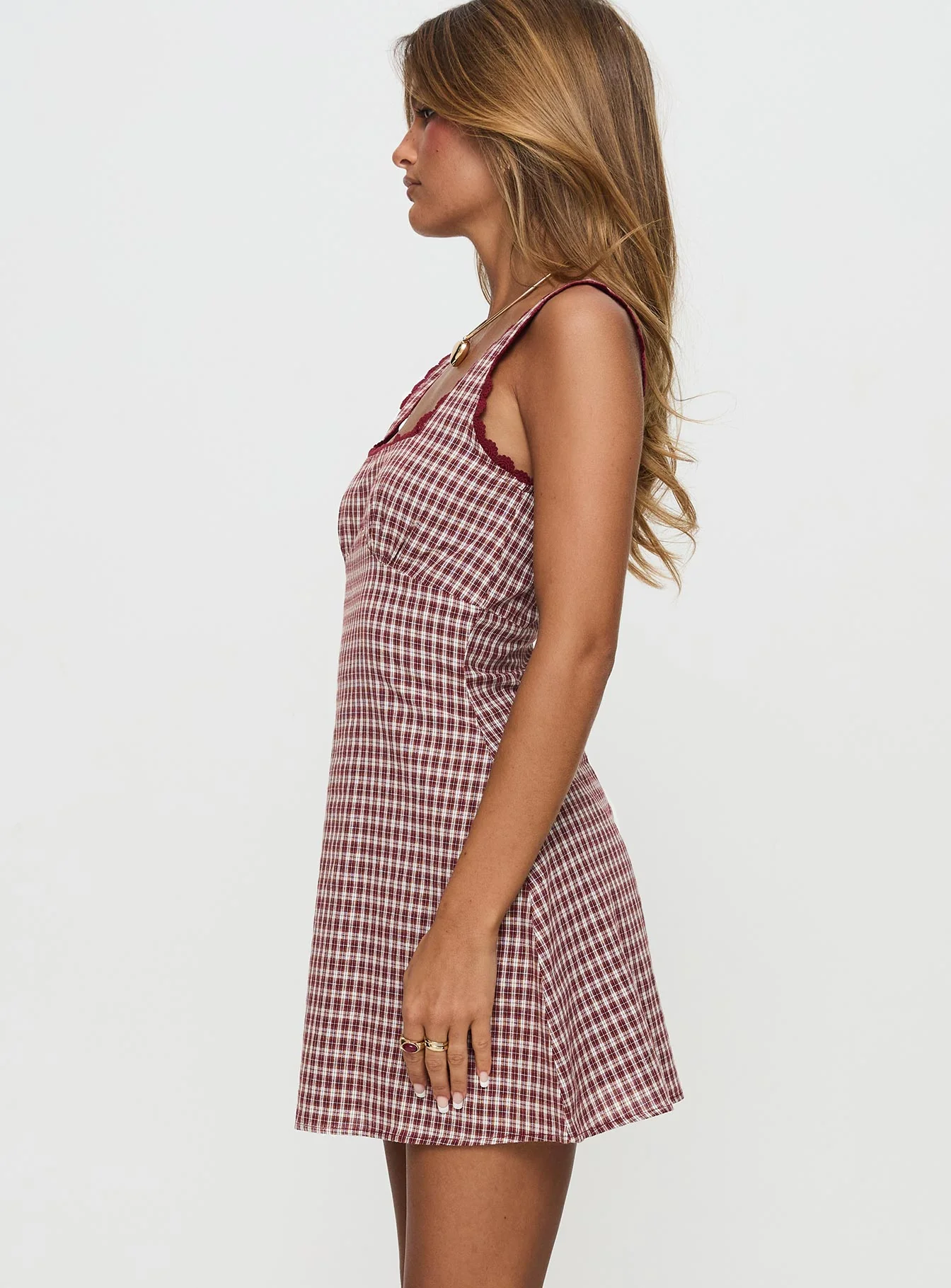 Dasha Mini Dress Red Check