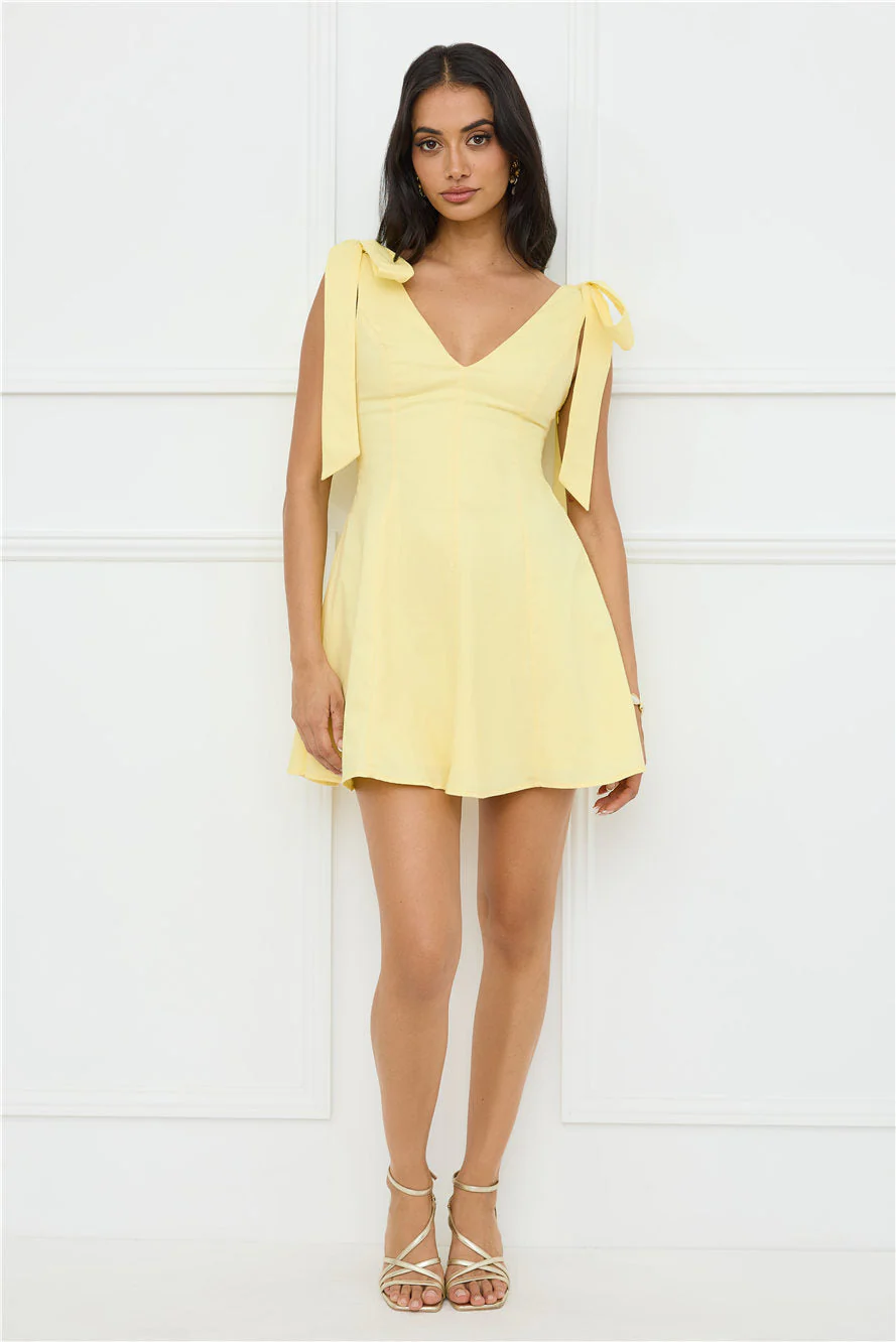 Pretty In Power Mini Dress Yellow
