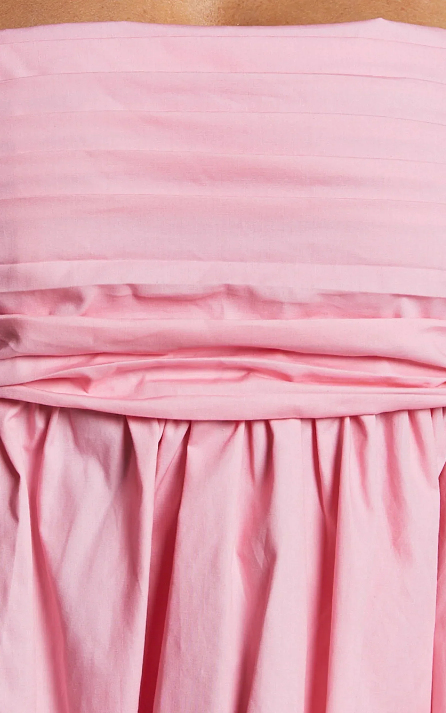Clover Mini Dress Back Bow Babydoll Dress in Pink