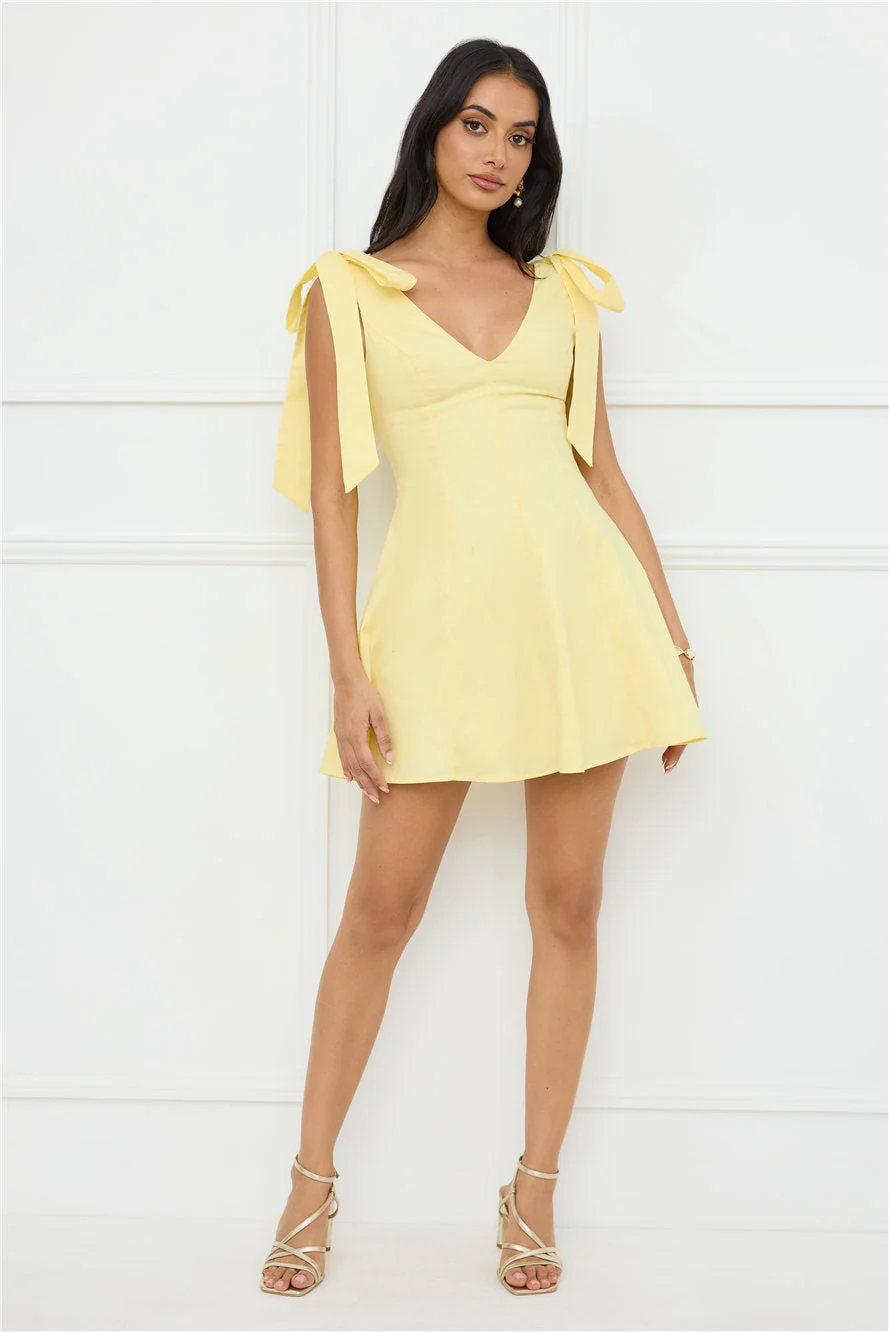 Pretty In Power Mini Dress Yellow