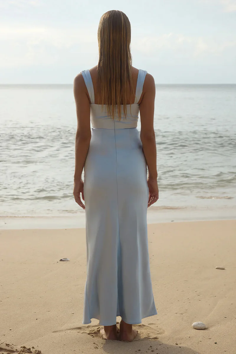 Margot Cowl Neck Satin Maxi Dress