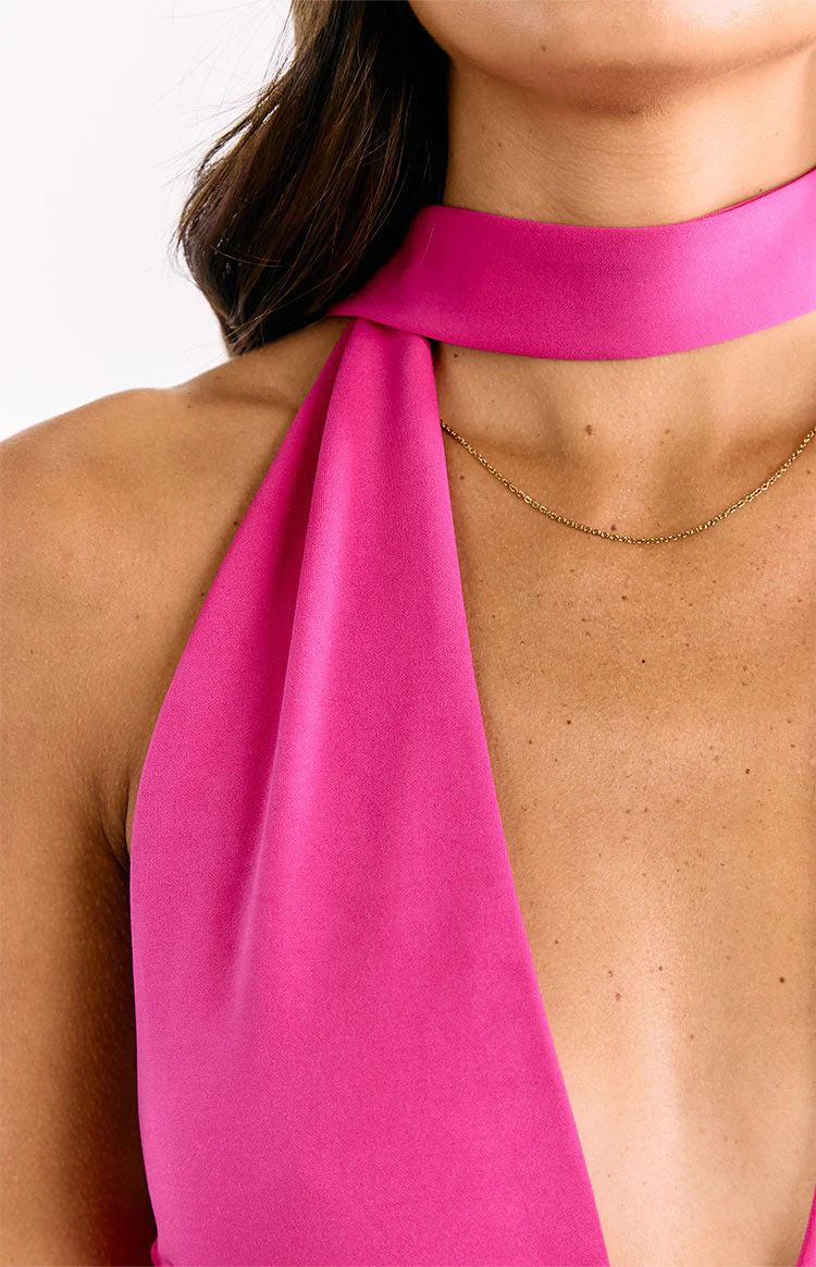 Harlow Hot Pink Halter Top