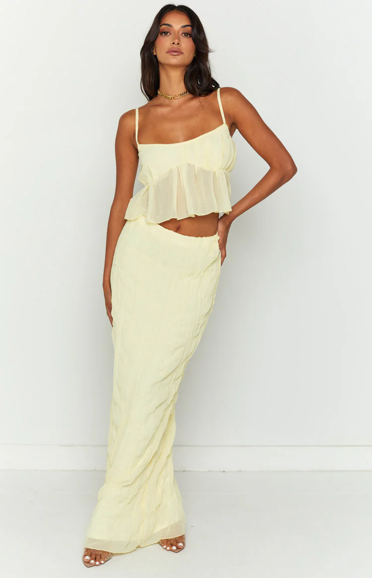 The Moment Yellow Maxi Skirt