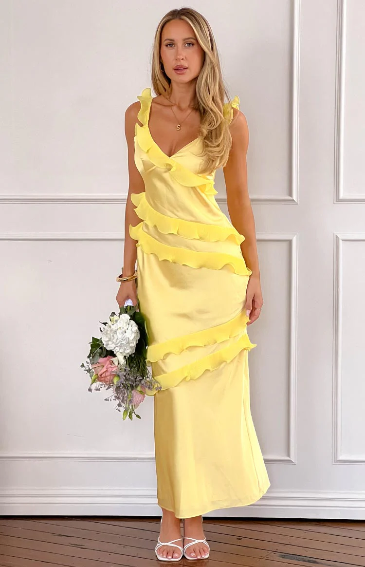 Evan Yellow Maxi Dress