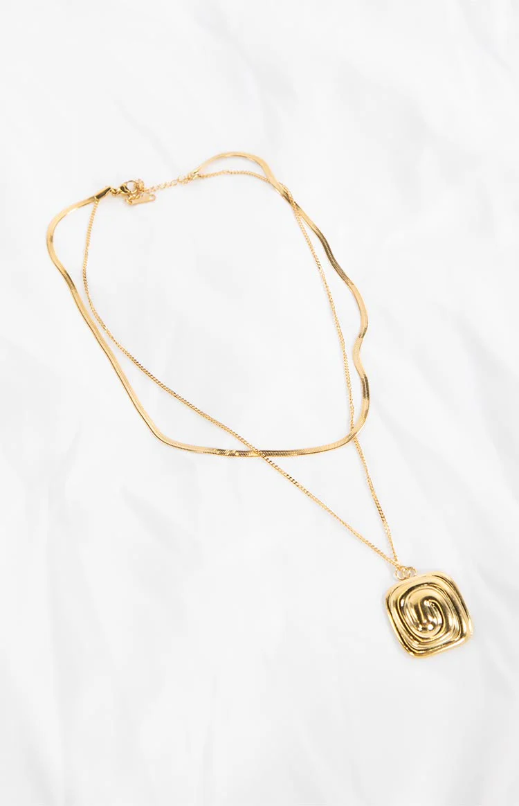 Marisa Gold Statement Layered Necklace Set