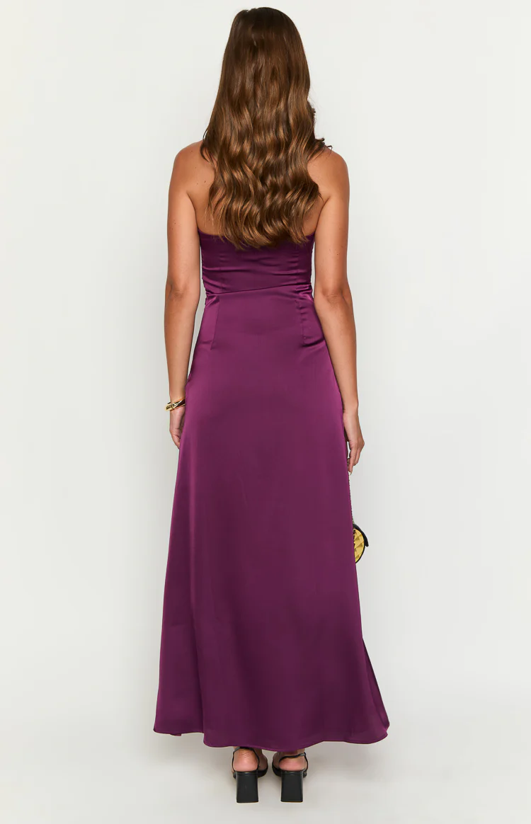 Coco Purple Strapless Maxi Dress