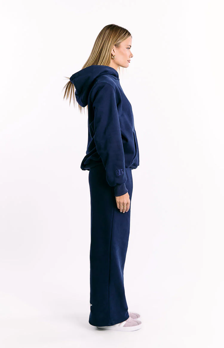 Beginning Navy Leopard Star Hoodie