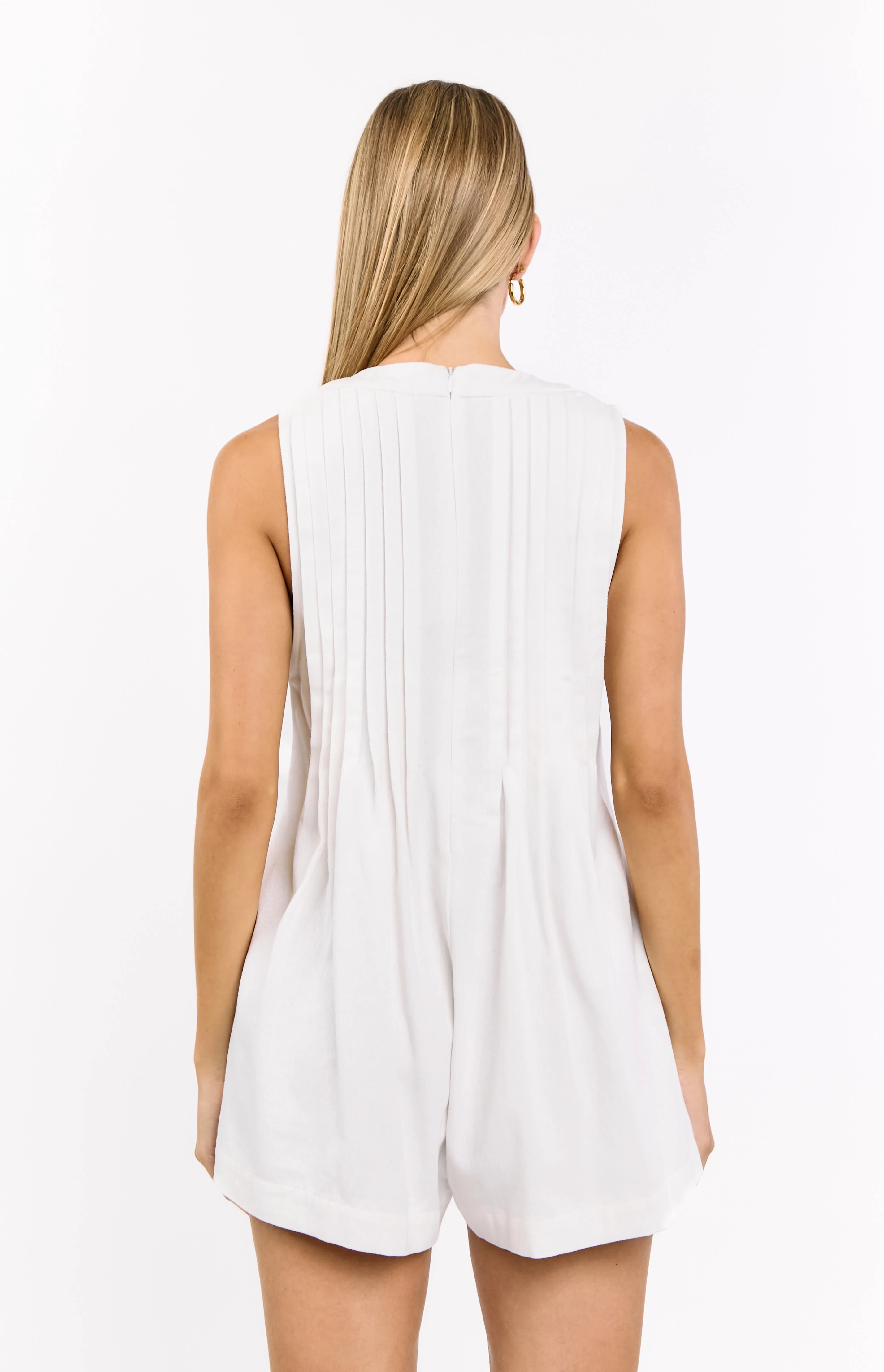 Hector White Playsuit