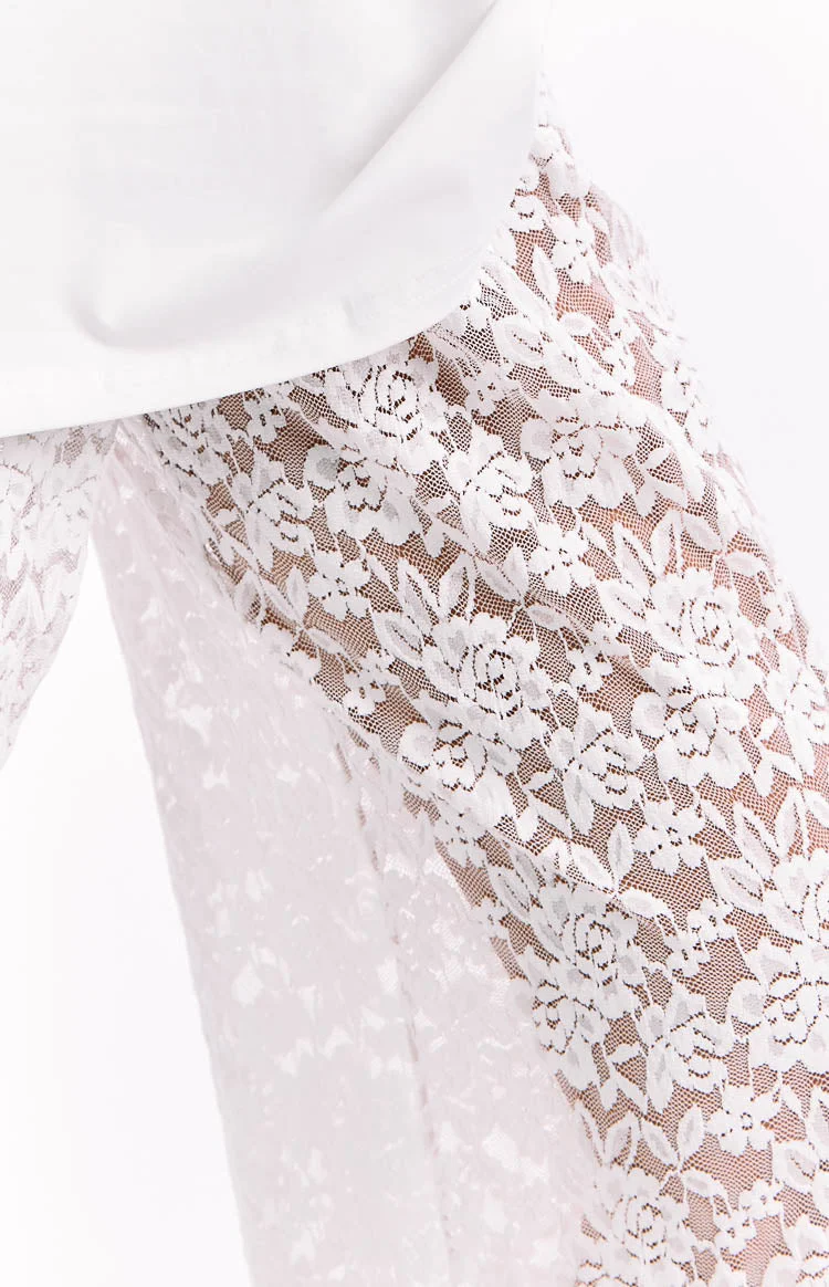 Jev White Lace Pants