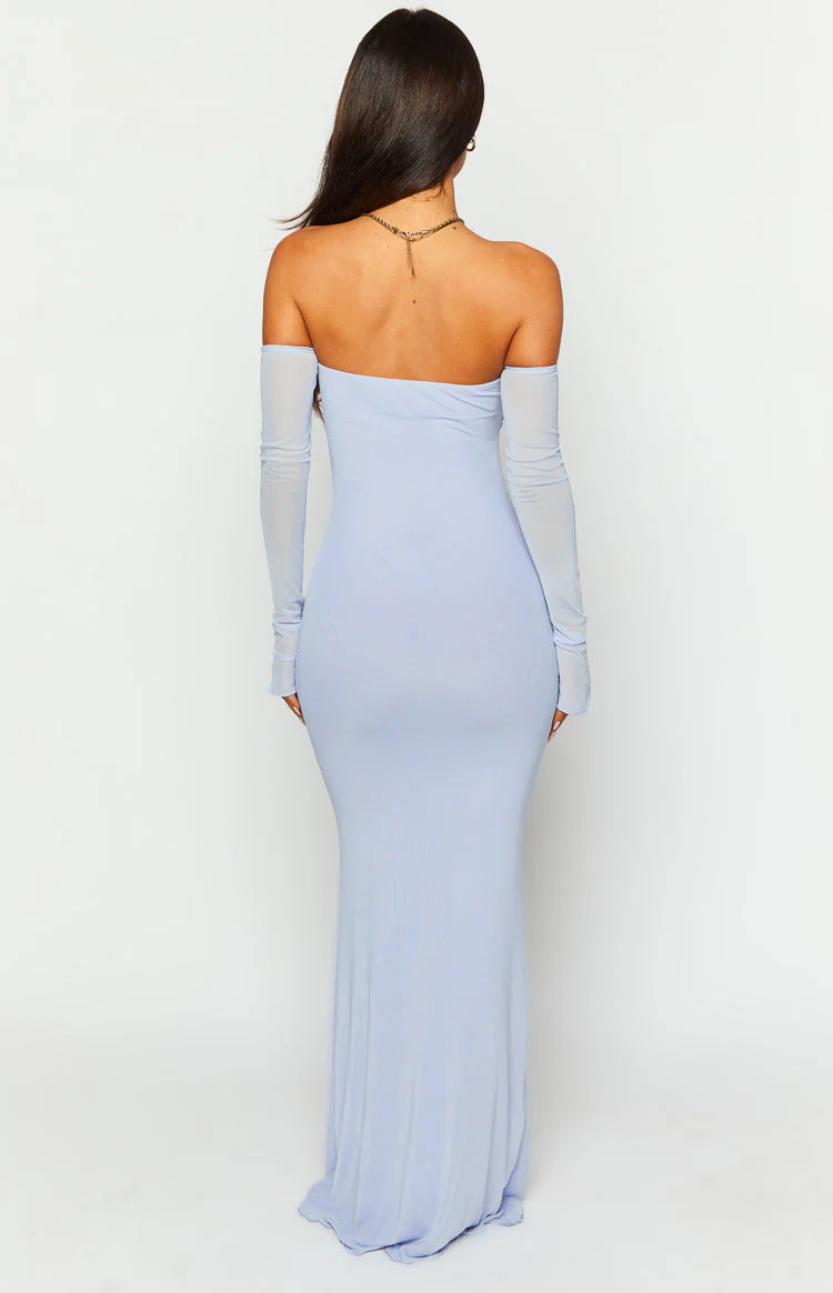 Odette Lilac Long Sleeve Formal Maxi Dress