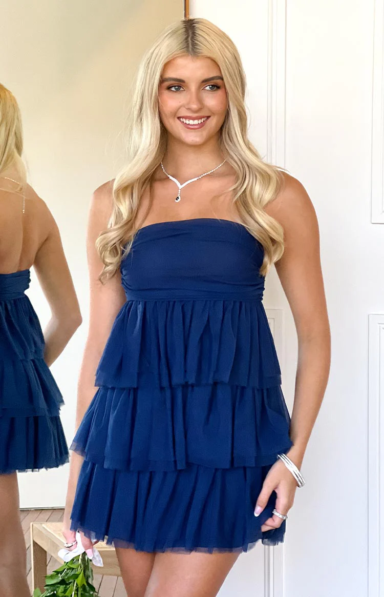 Birthday Girl Navy Mini Party Dress