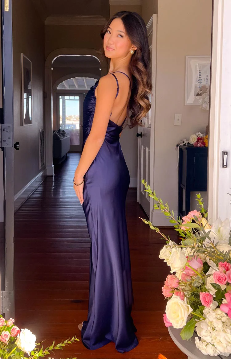 Tina Navy Formal Maxi Dress